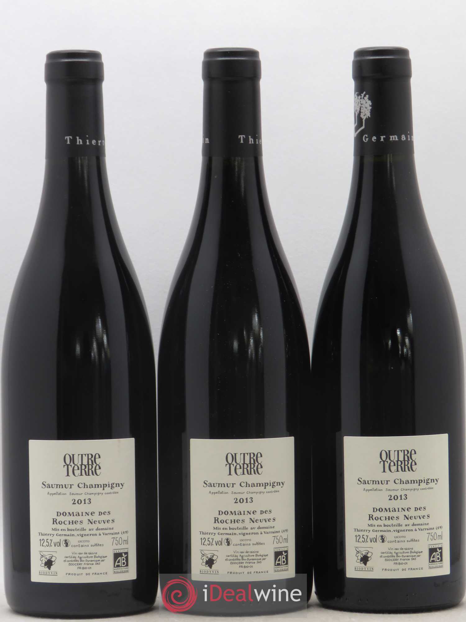 Saumur-Champigny Outre Terre Domaine des Roches Neuves - Thierry Germain 2013 - Lot de 3 bouteilles - 1