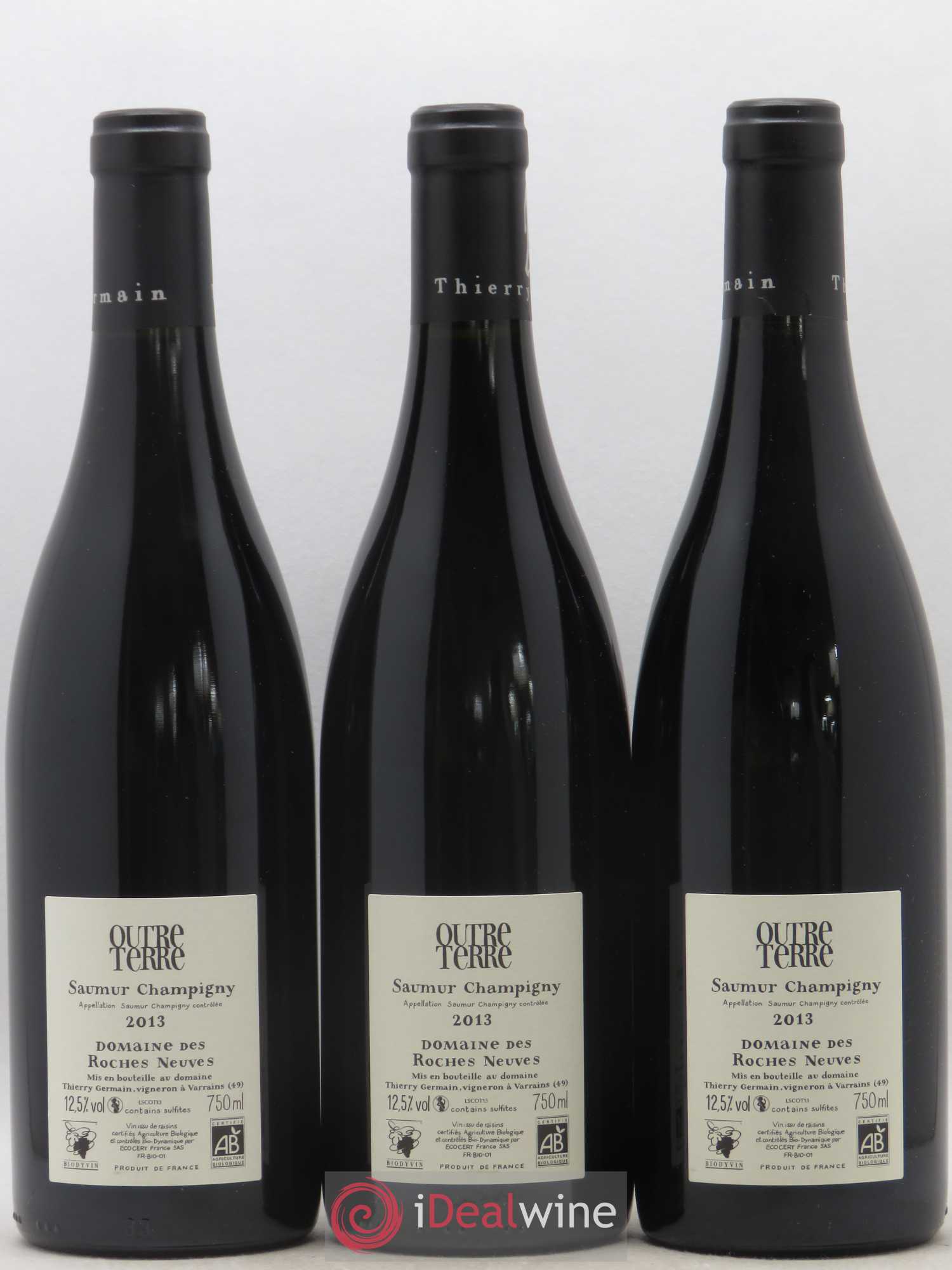 Saumur-Champigny Outre Terre Domaine des Roches Neuves - Thierry Germain 2013 - Lot de 3 bouteilles - 1