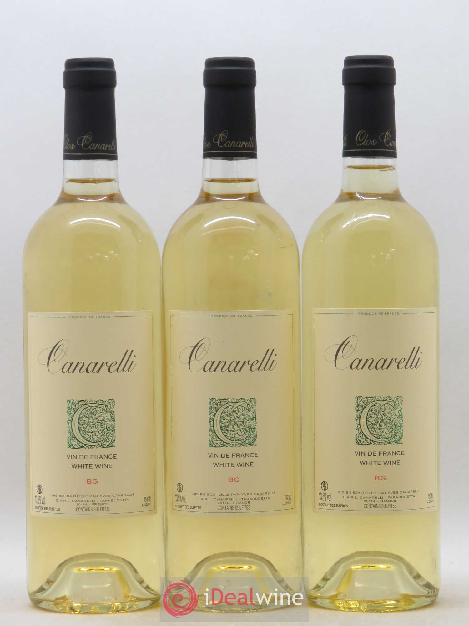 Vin de France Bianco Gentile Clos Canarelli 2016 - Lot de 3 bouteilles - 0