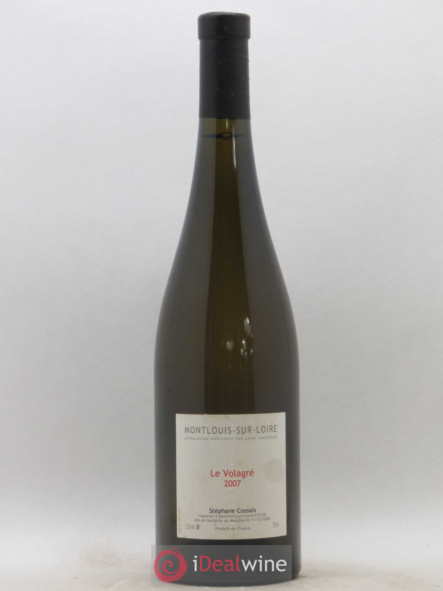 Montlouis-sur-Loire Le Volagré Stéphane Cossais 2007 - Lot de 1 bouteille - 0