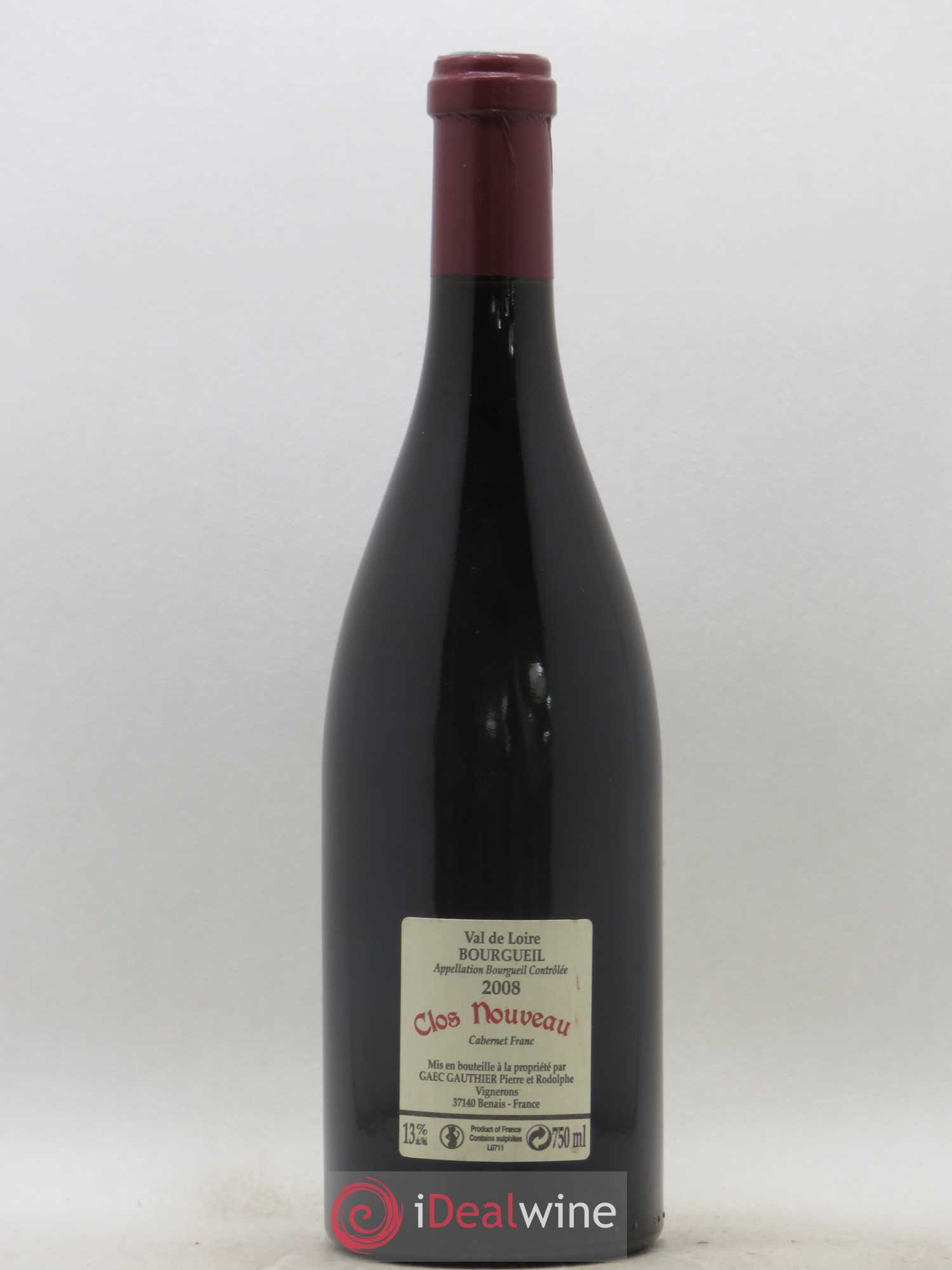 Bourgueil Clos Nouveau Domaine du Bel Air 2008 - Lotto di 1 bottiglia - 1