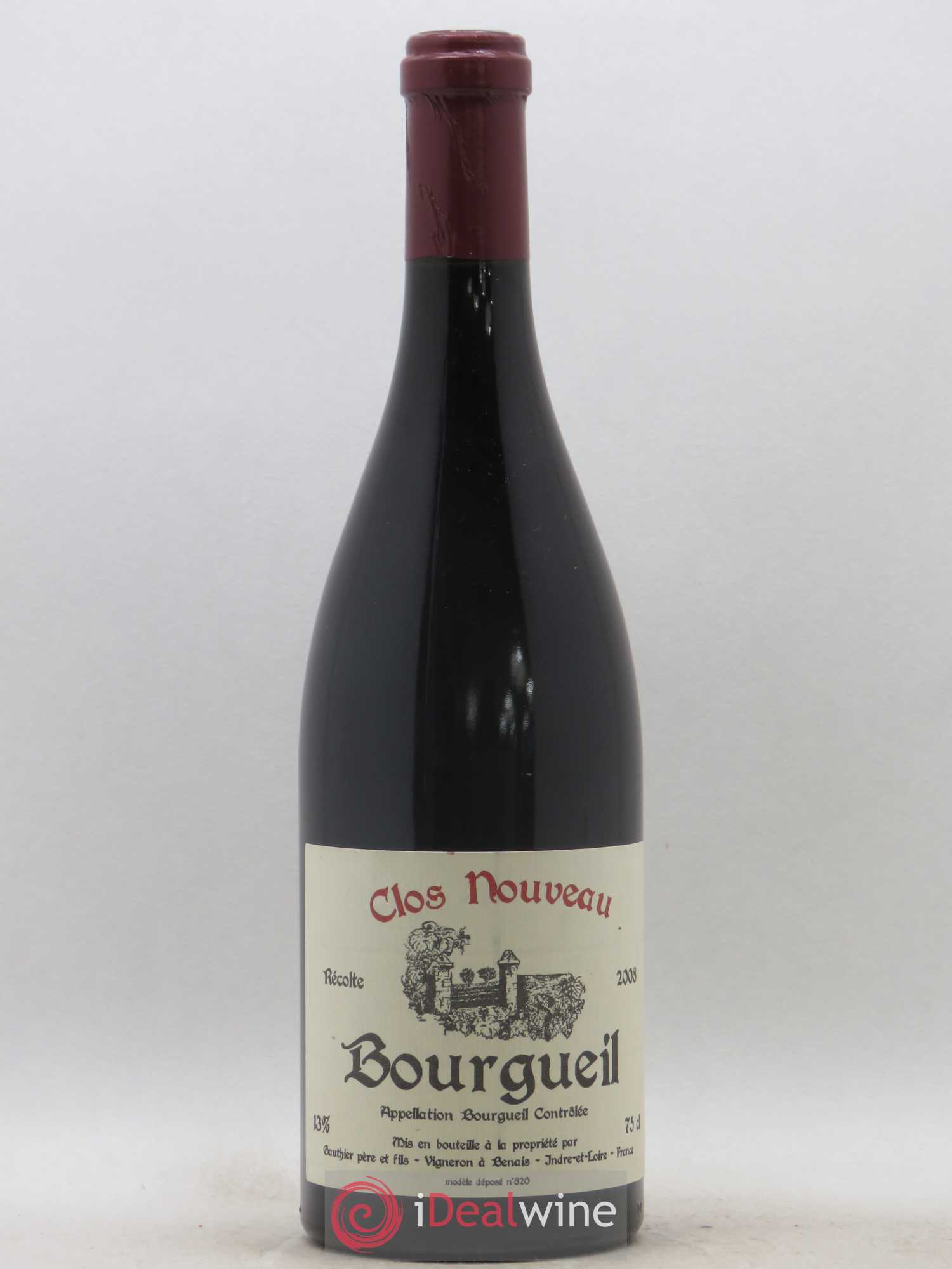 Bourgueil Clos Nouveau Domaine du Bel Air 2008 - Lotto di 1 bottiglia - 0