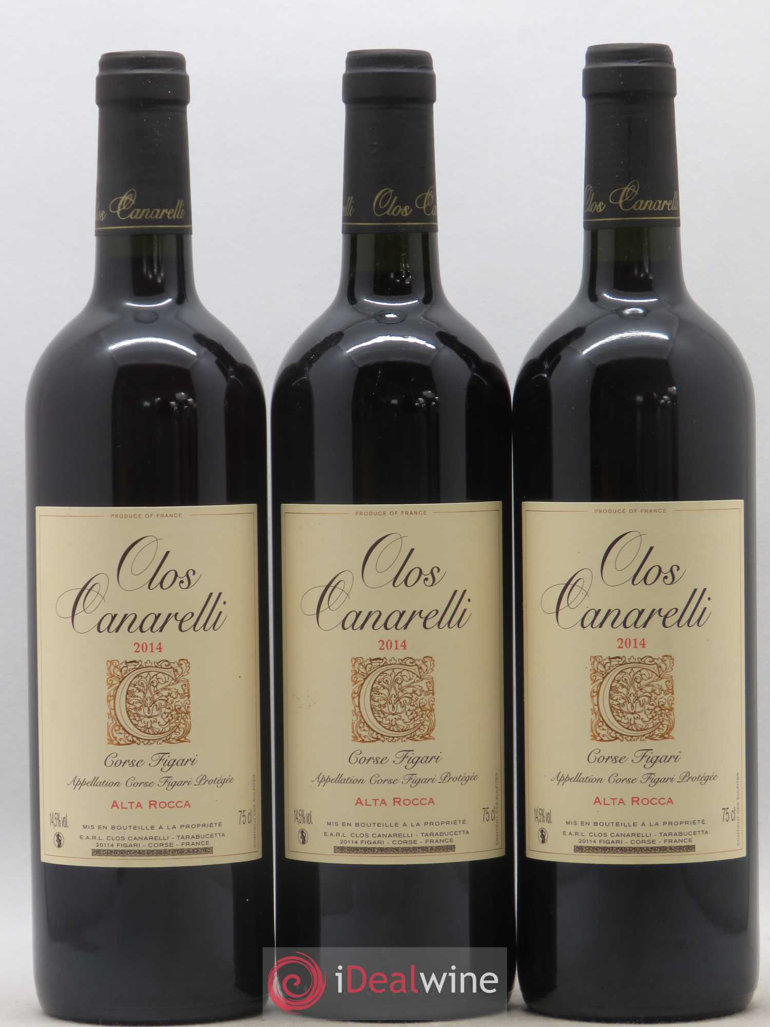 Vin de France Alta Rocca Clos Canarelli 2014 - Lot de 3 bouteilles - 0