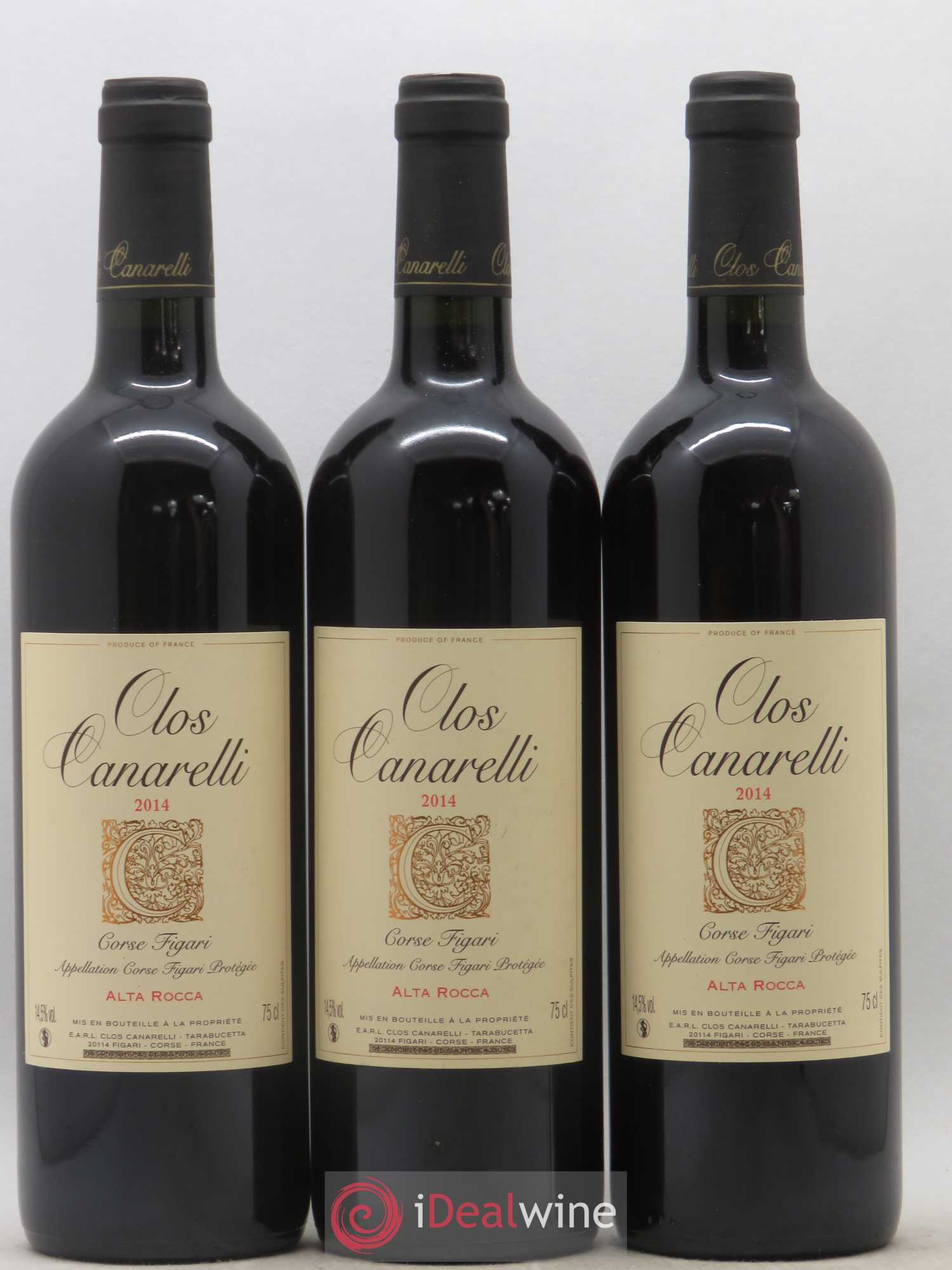 Vin de France Alta Rocca Clos Canarelli 2014 - Lot de 3 bouteilles - 0