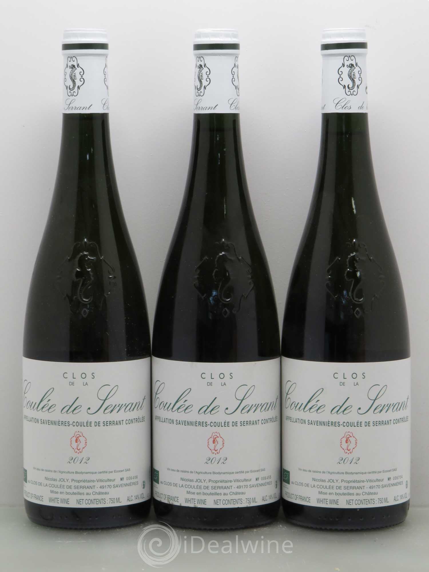Savennières Clos de la Coulée de Serrant Vignobles de la Coulée de Serrant - Nicolas Joly 2012 - Lot de 6 bouteilles - 2