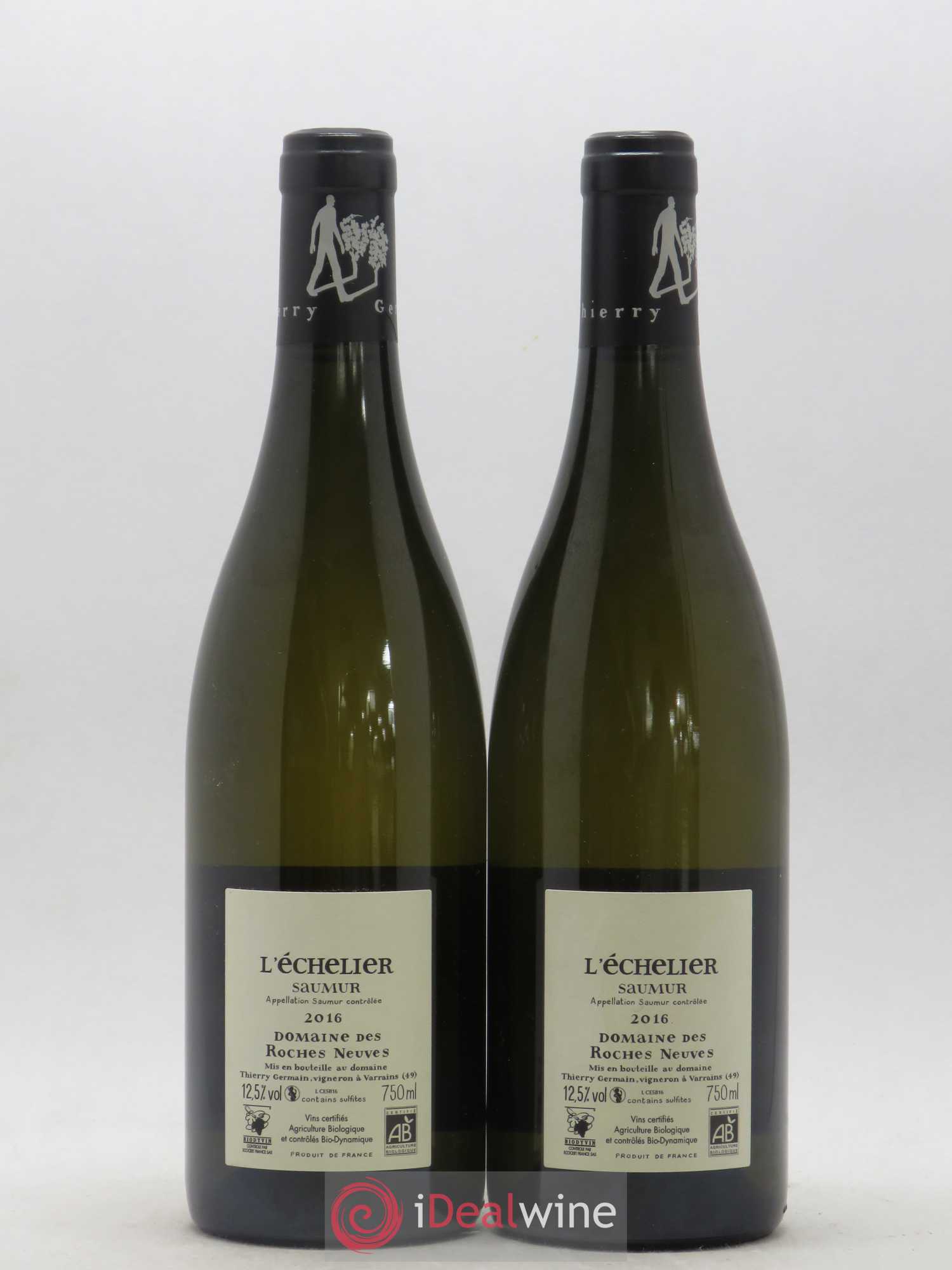 Saumur l'Echelier Domaine des Roches Neuves - Thierry Germain 2016 - Lot de 2 bouteilles - 1