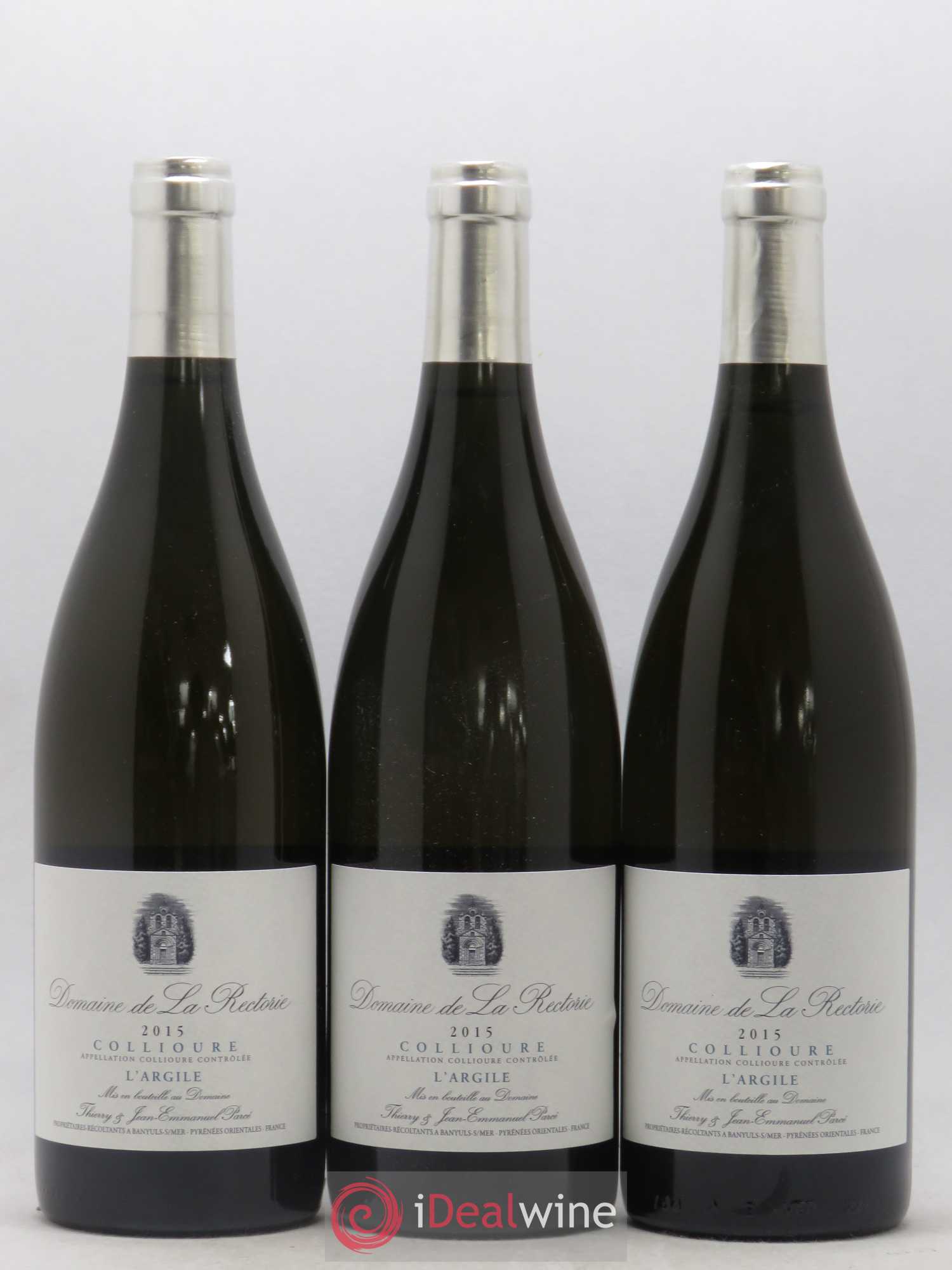 Collioure La Rectorie (Domaine de) L'Argile Thierry et Jean Emmanuel Parcé 2015 - Lot de 6 bouteilles - 1