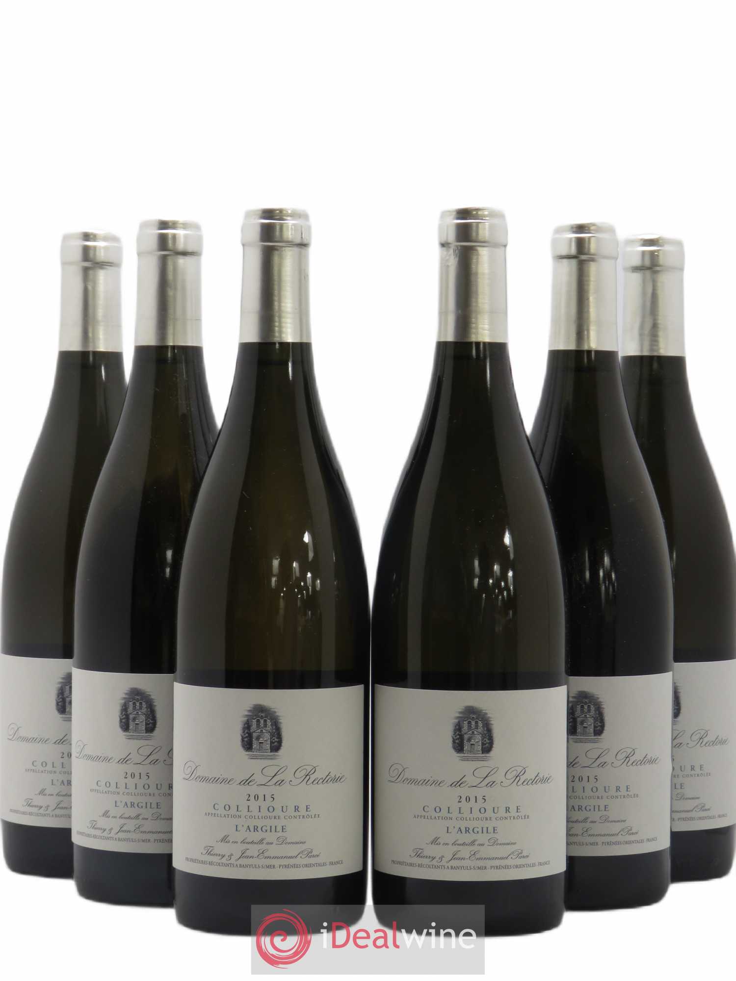 Collioure La Rectorie (Domaine de) L'Argile Thierry et Jean Emmanuel Parcé 2015 - Lot de 6 bouteilles - 0