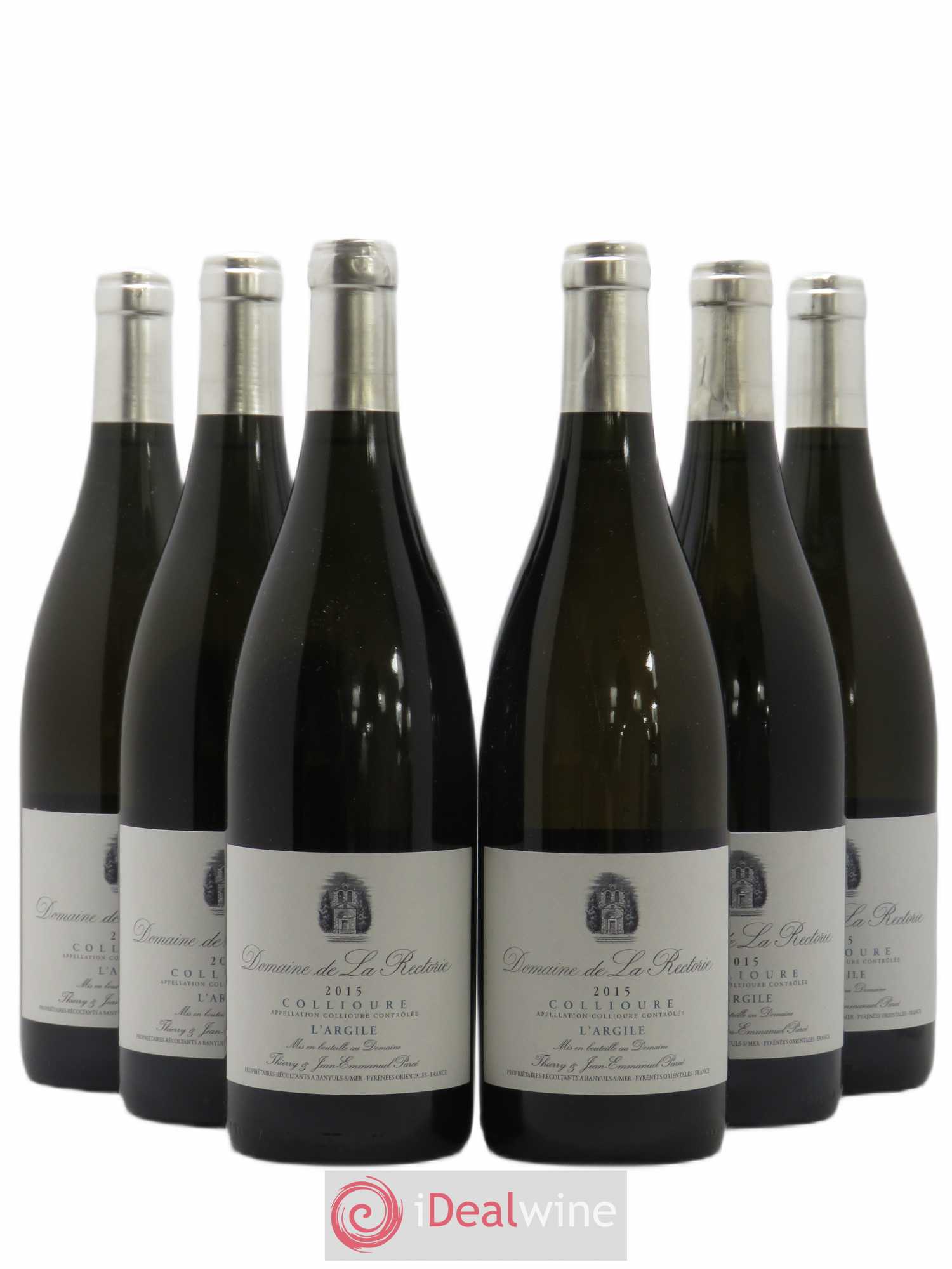 Collioure La Rectorie (Domaine de) L'Argile Thierry et Jean Emmanuel Parcé 2015 - Lot de 6 bouteilles - 0