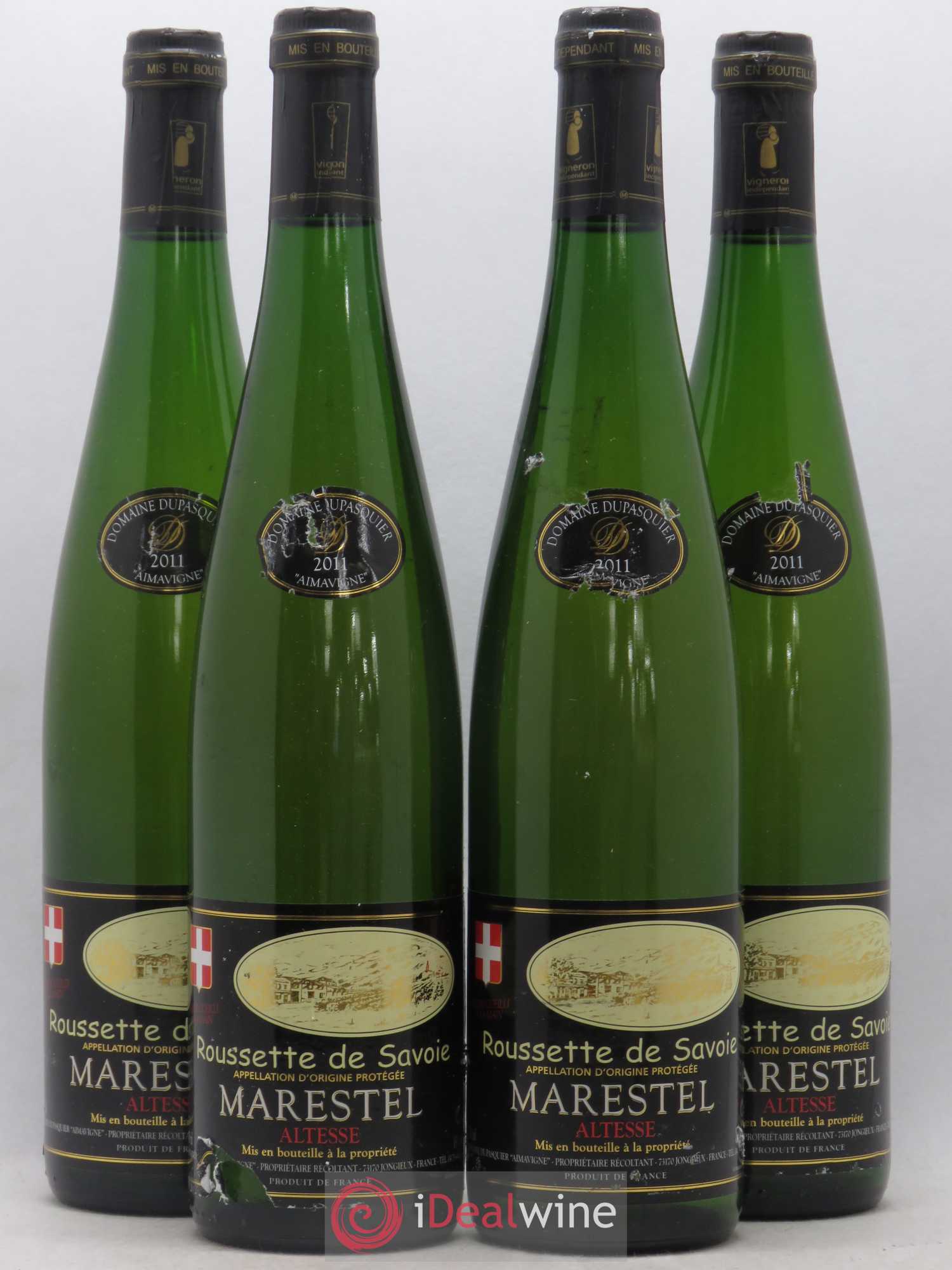 Vin de Savoie Roussette de Savoie Marestel Dominique Dupasquier 2011 - Posten von 4 Flaschen - 0