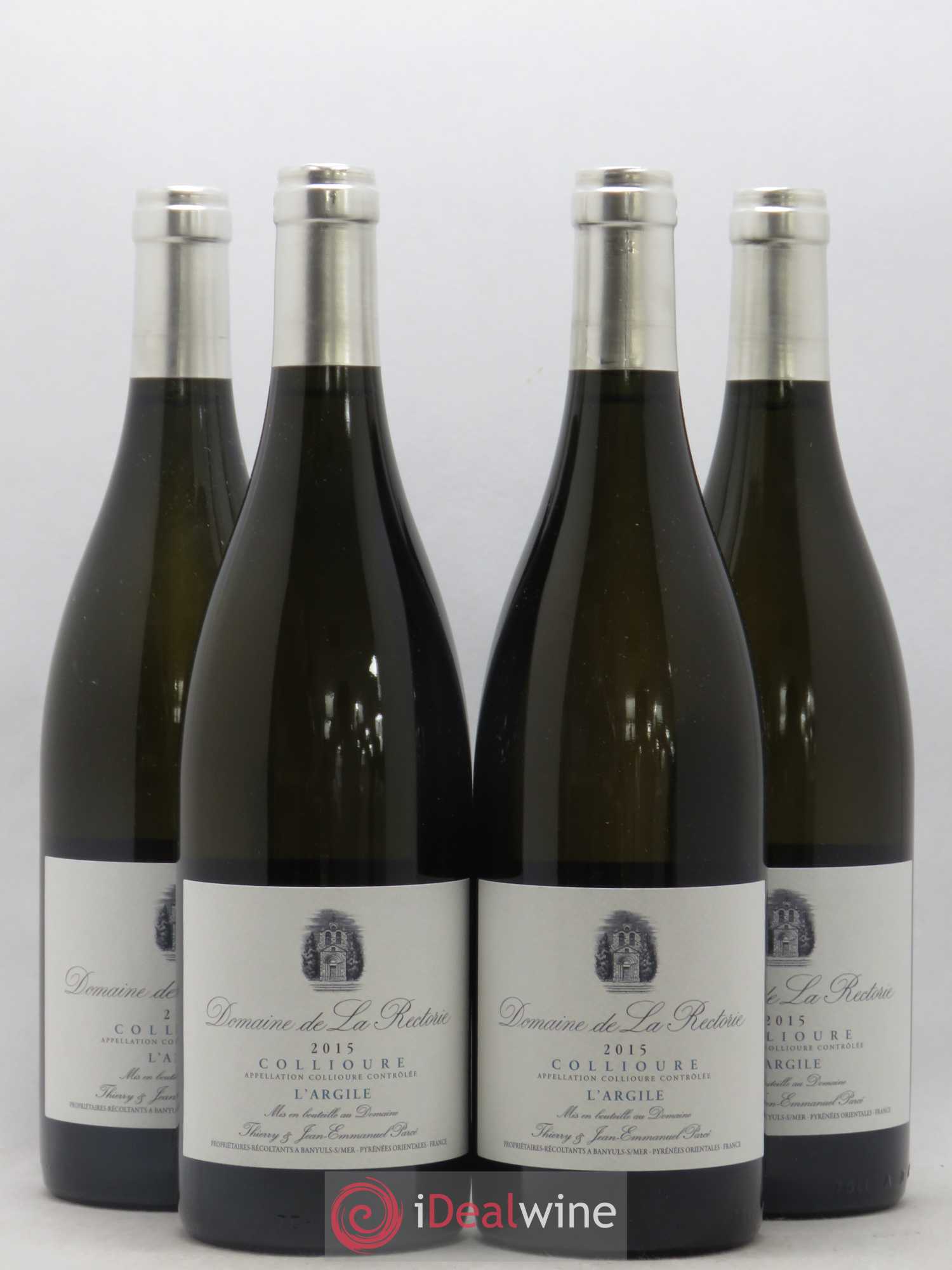 Collioure La Rectorie (Domaine de) L'Argile Thierry et Jean Emmanuel Parcé 2015 - Lot de 4 bouteilles - 0