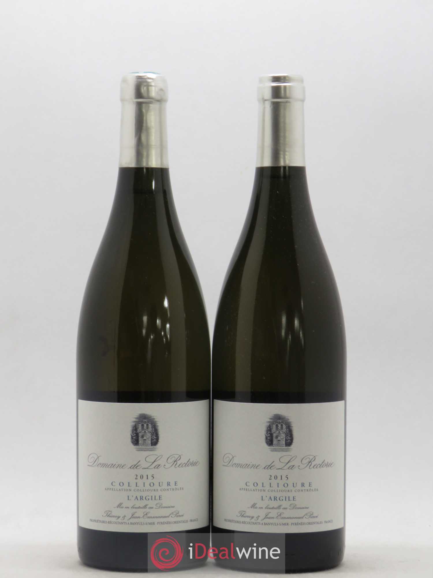 Collioure La Rectorie (Domaine de) L'Argile Thierry et Jean Emmanuel Parcé 2015 - Lot de 2 bouteilles - 0