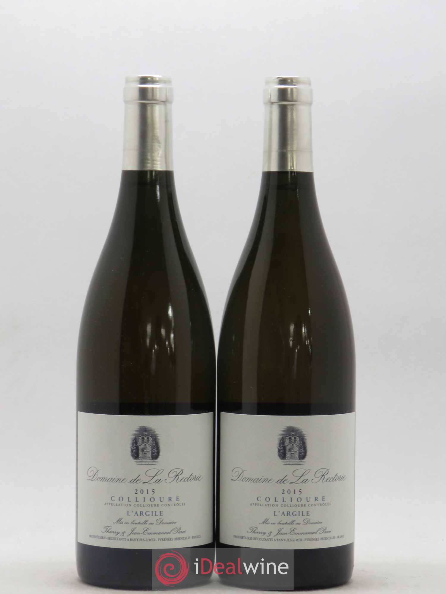 Collioure La Rectorie (Domaine de) L'Argile Thierry et Jean Emmanuel Parcé 2015 - Lot de 2 bouteilles - 0