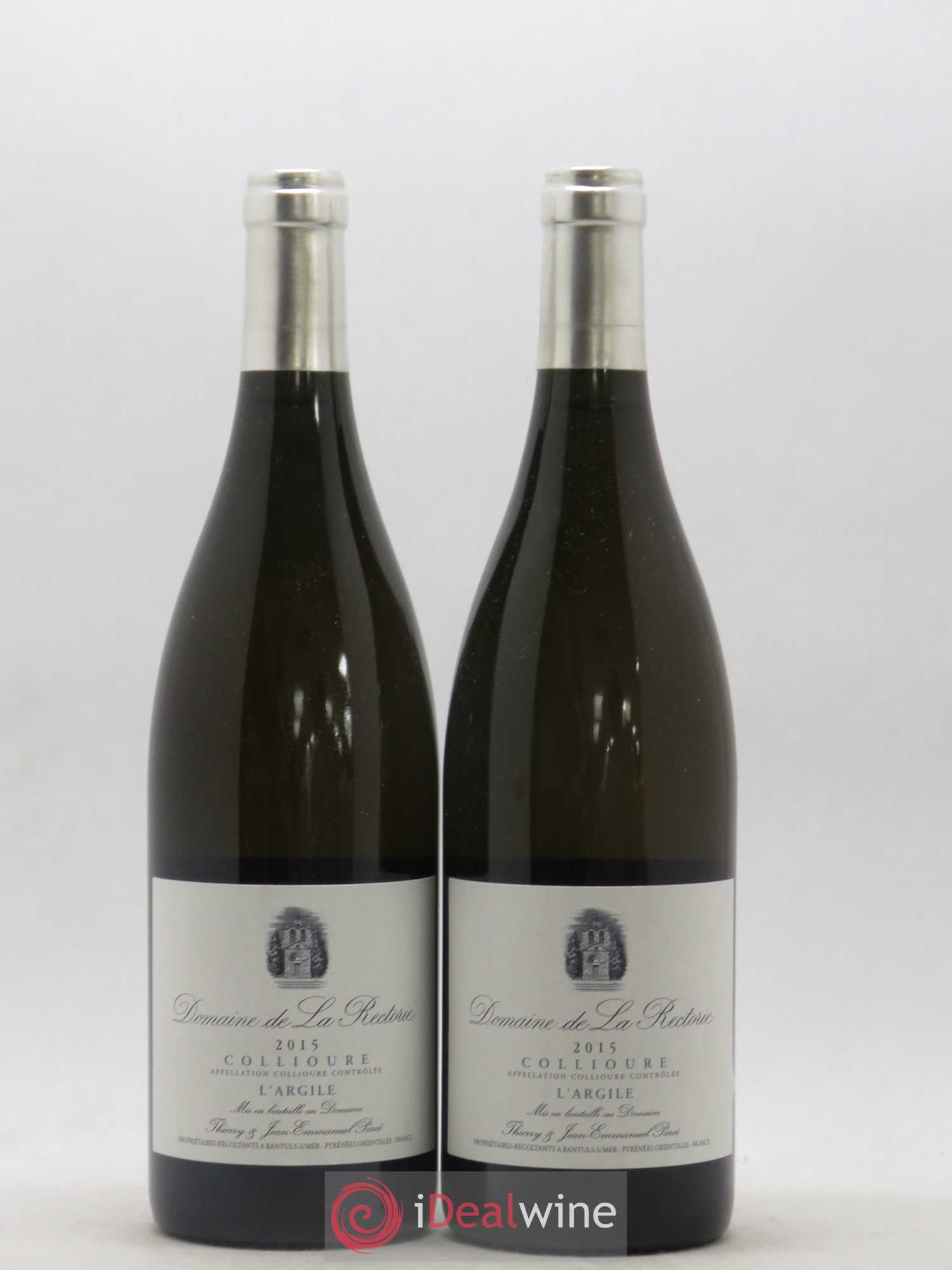 Collioure La Rectorie (Domaine de) L'Argile Thierry et Jean Emmanuel Parcé 2015 - Lot de 2 bouteilles - 0