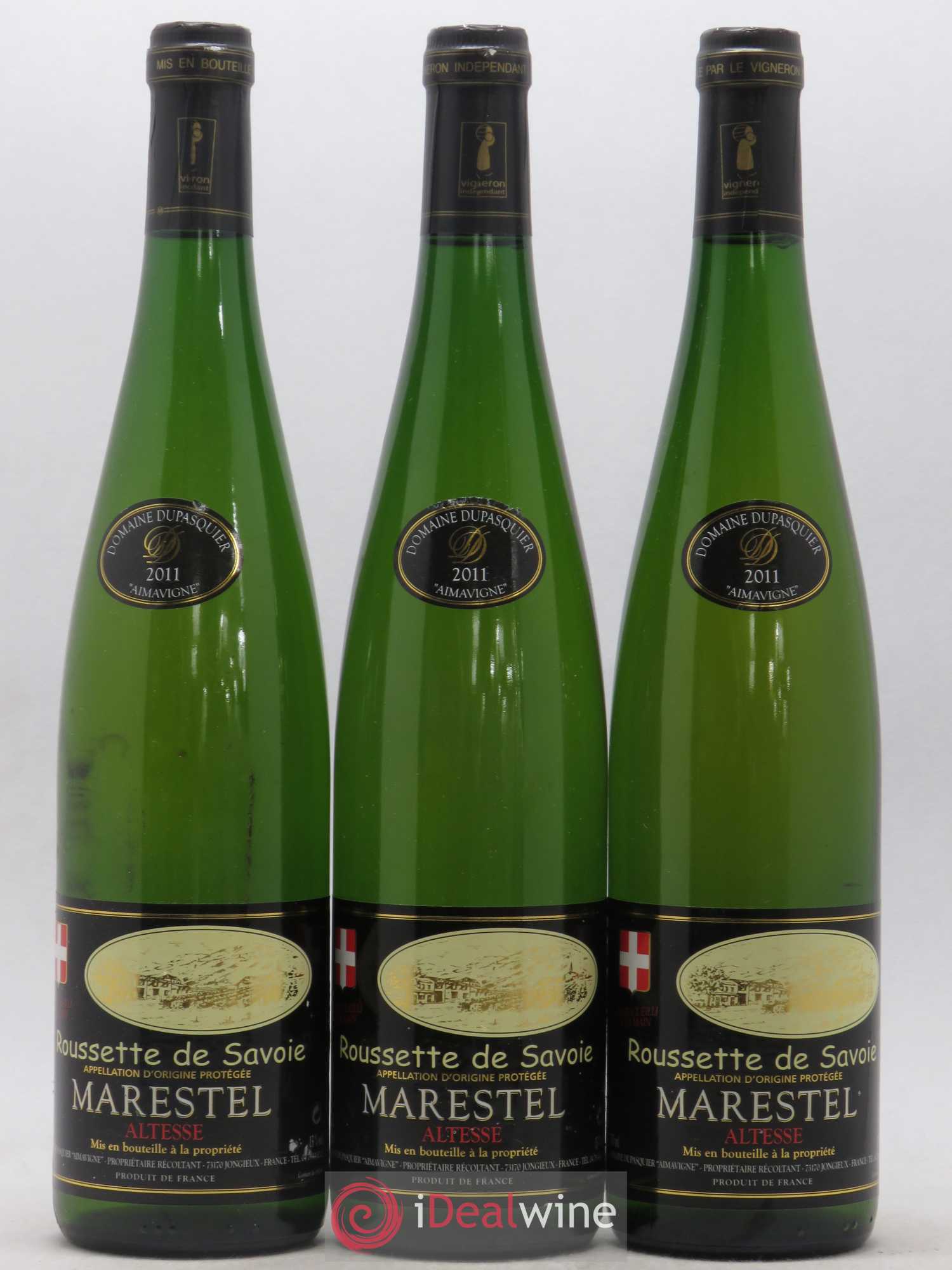 Vin de Savoie Roussette de Savoie Marestel Dominique Dupasquier 2011 - Posten von 3 Flaschen - 0