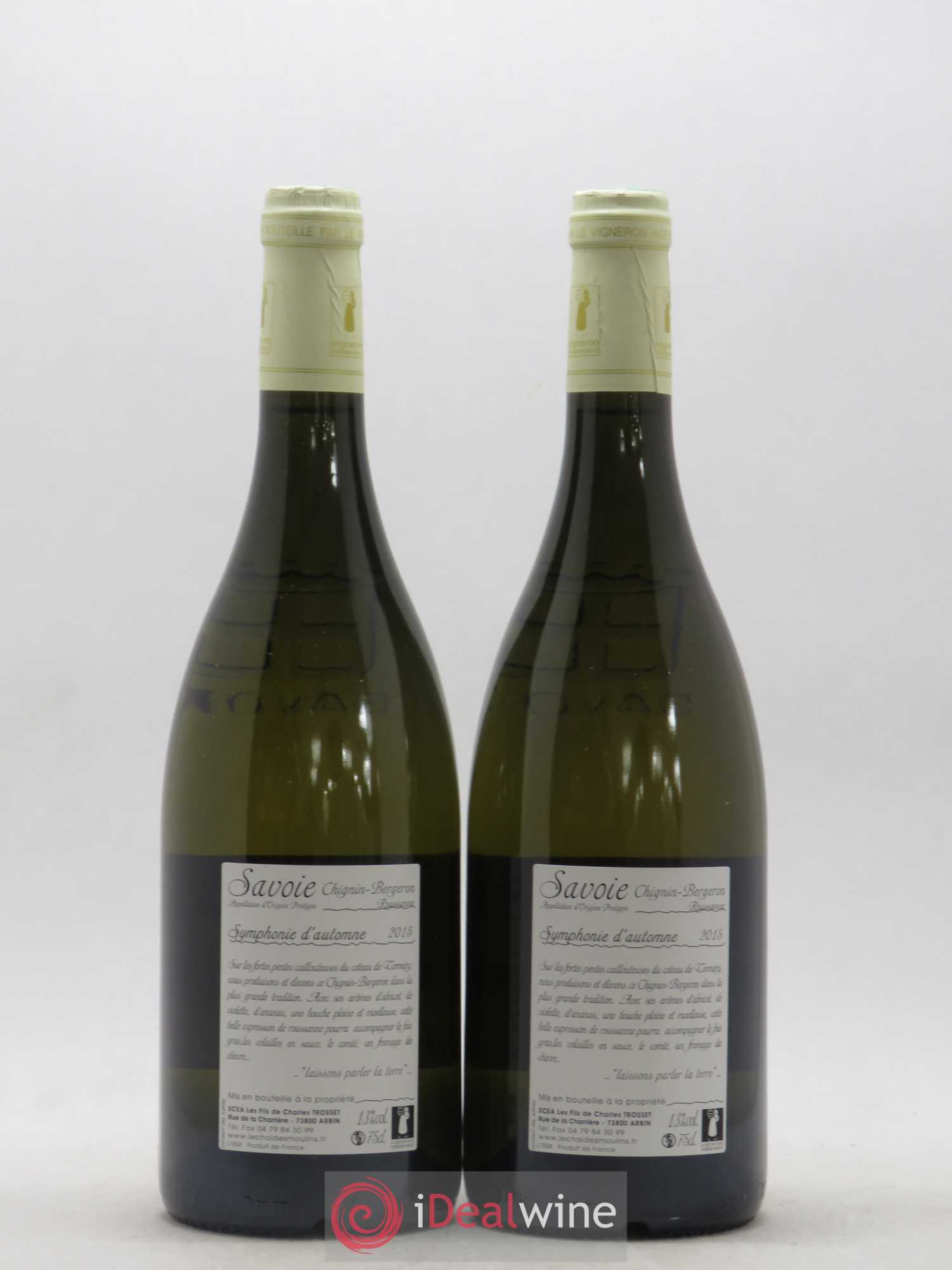 Vin de Savoie Chignin-Bergeron Symphonie d'Automne Les Fils de Charles Trosset 2015 - Lot de 2 bouteilles - 1