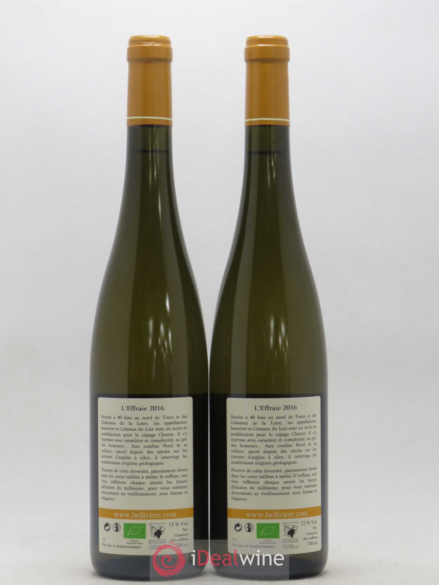 Coteaux du Loir L'Effraie Domaine de Bellivière 2016 - Lot de 2 bouteilles - 1