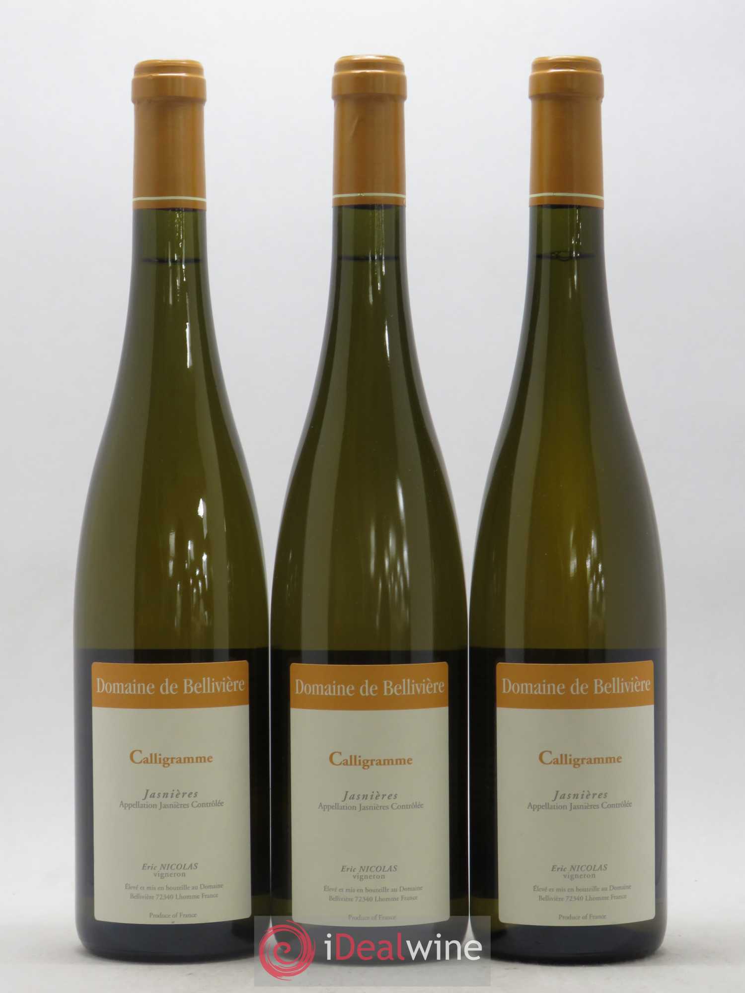 Jasnières Calligramme Domaine de Bellivière 2016 - Lot de 6 bouteilles - 3