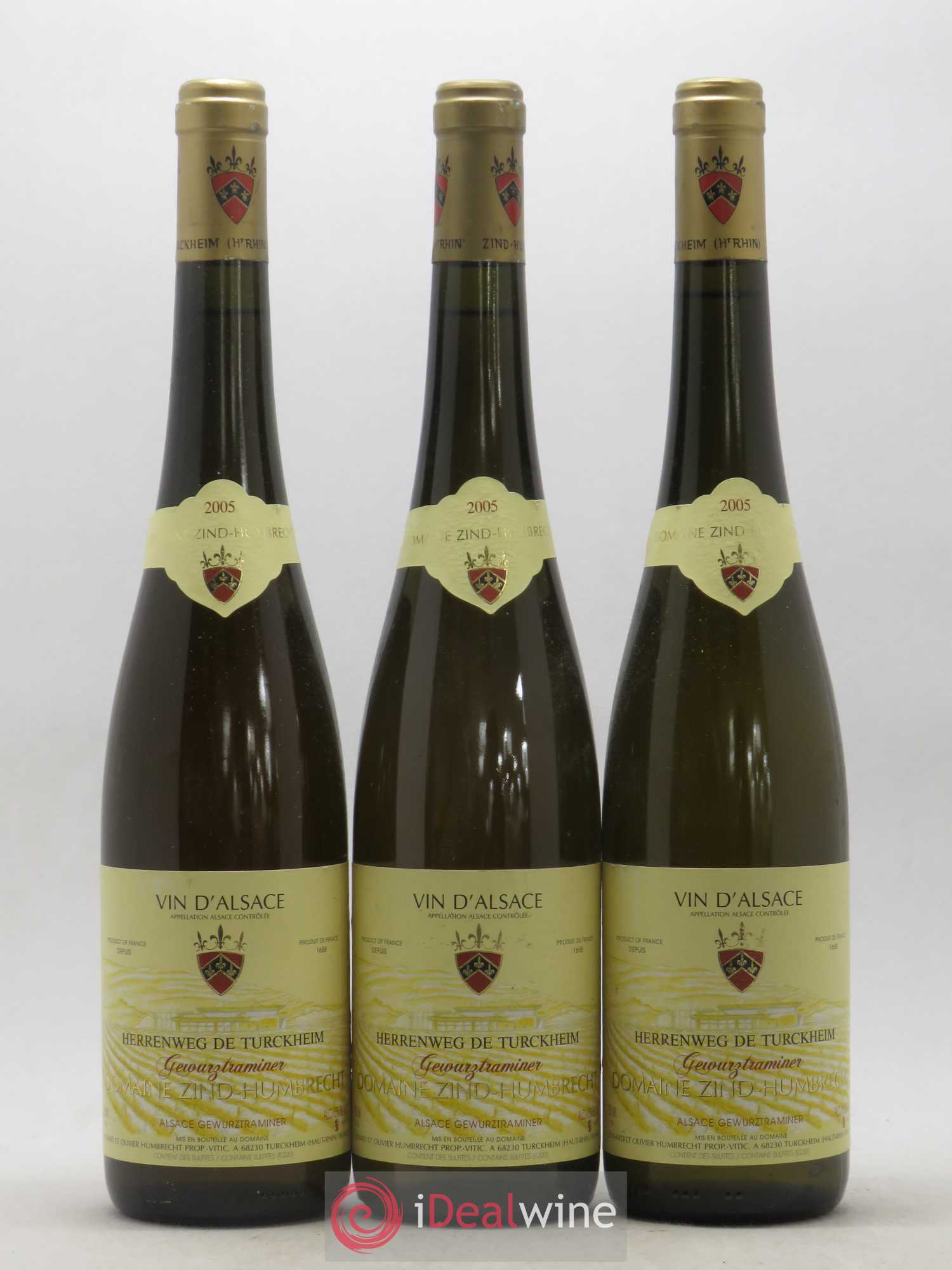 Alsace Gewurztraminer Herrenweg de Turckheim Zind-Humbrecht (Domaine) 2005 - Lot de 3 bouteilles - 0