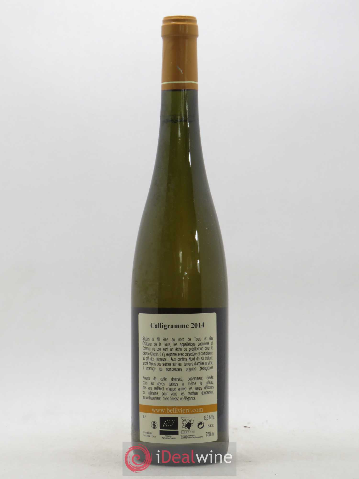 Jasnières Calligramme Domaine de Bellivière 2014 - Posten von 1 Flasche - 1