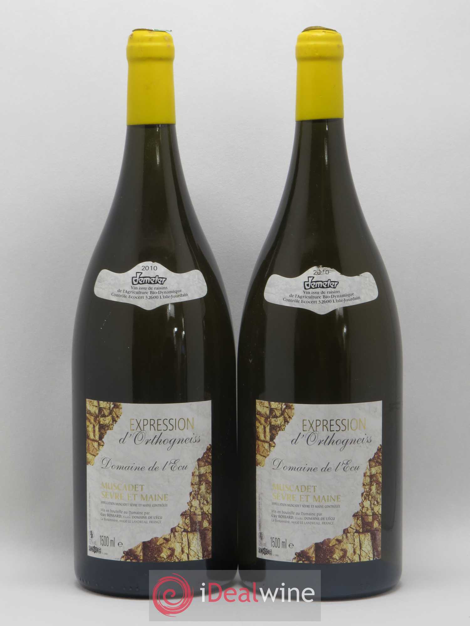 Vin de France (anciennement Muscadet-Sèvre-et-Maine) Orthogneiss Domaine de L'Ecu 2010 - Lot de 2 magnums - 0