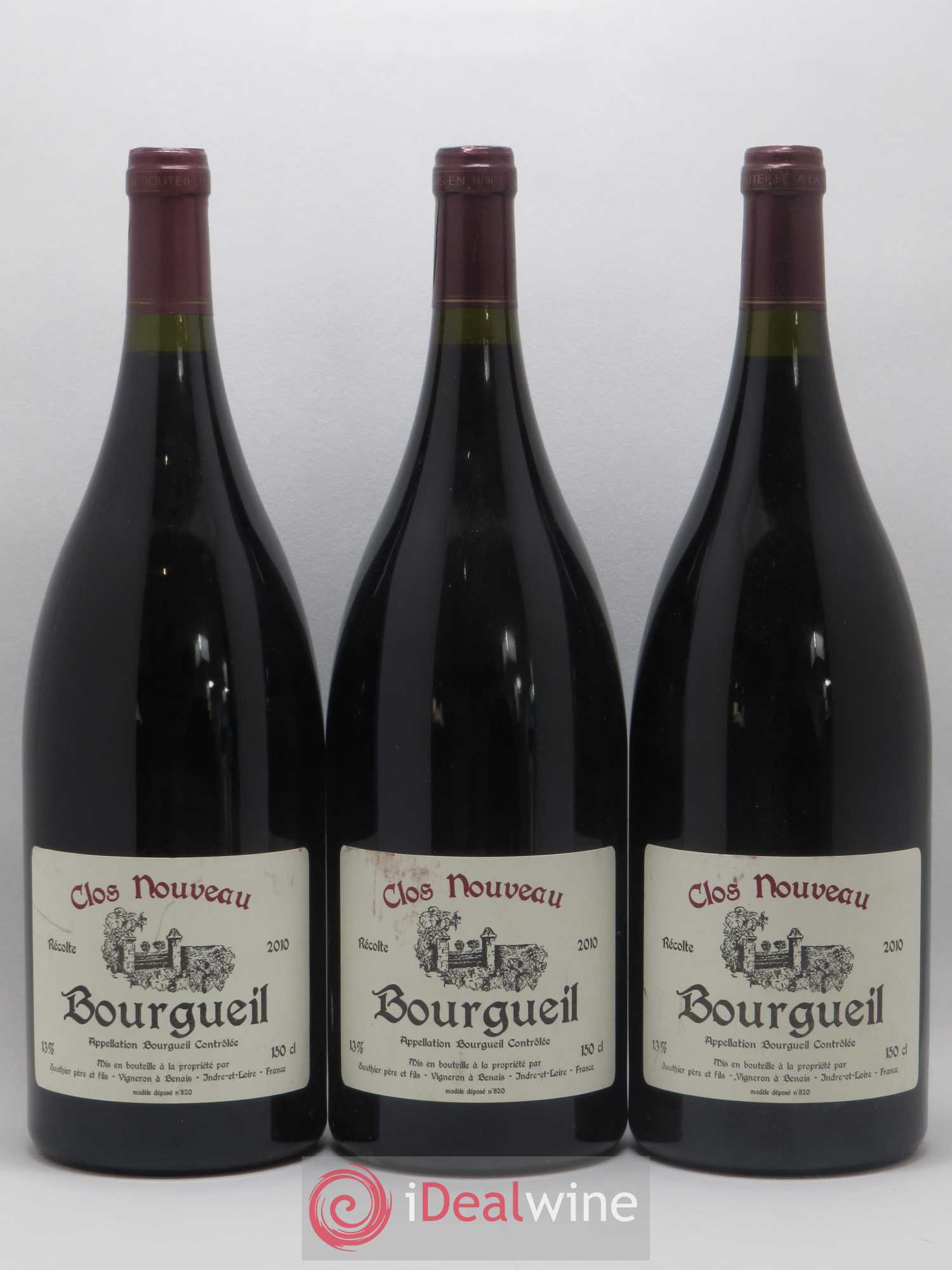 Bourgueil Clos Nouveau Domaine du Bel Air 2010 - Lot de 3 magnums - 0