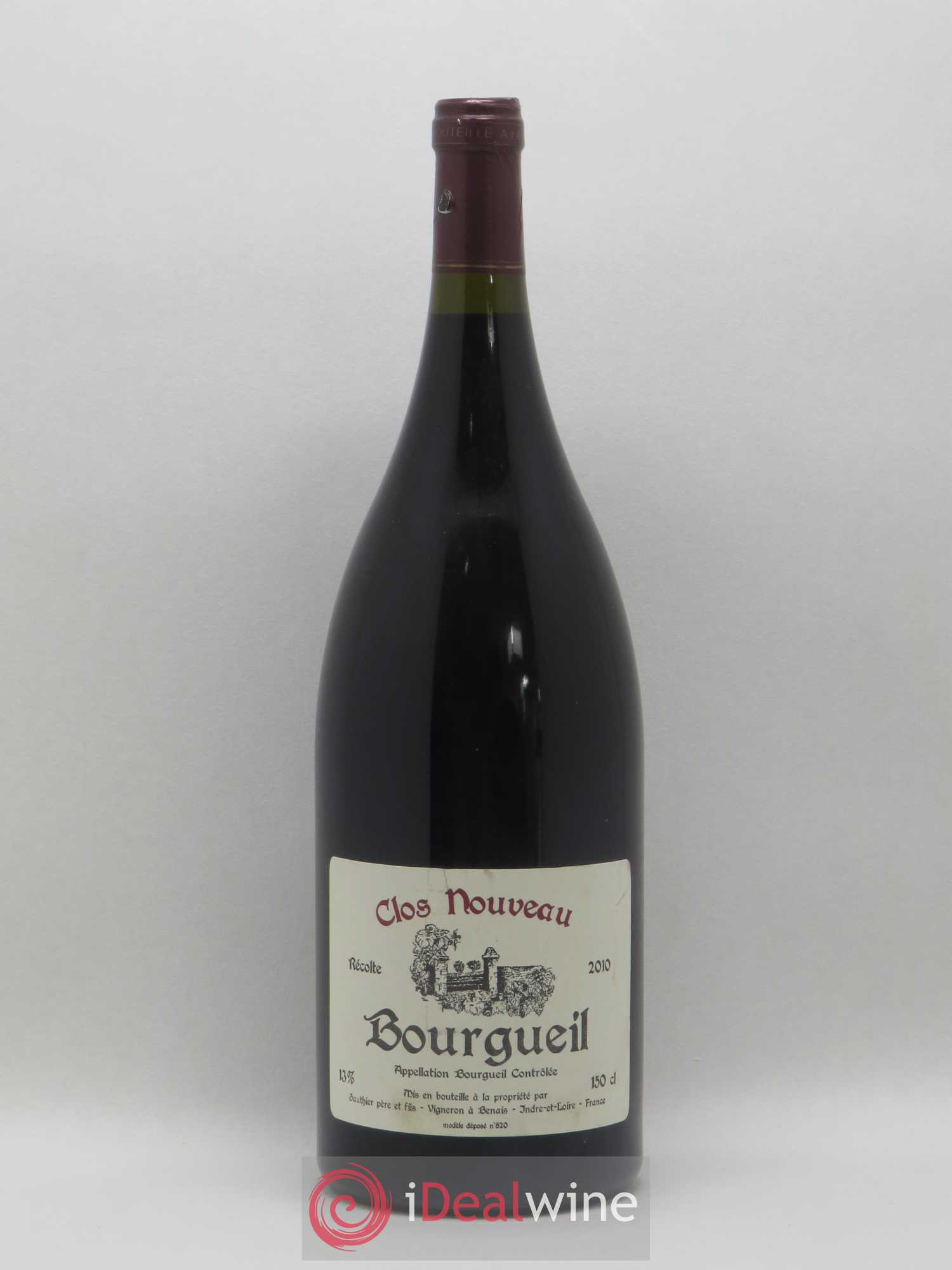 Bourgueil Clos Nouveau Domaine du Bel Air 2010 - Lot de 1 magnum - 0