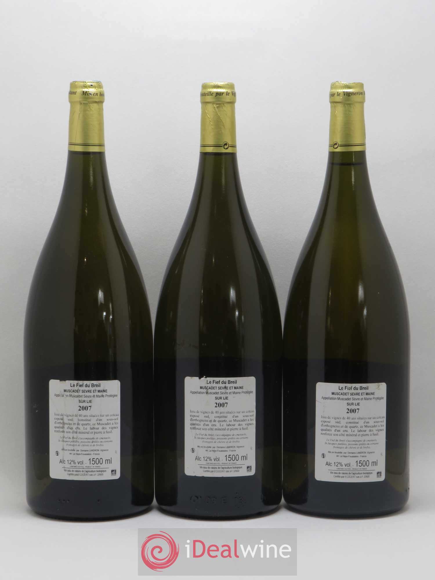 Muscadet-Sèvre-et-Maine Le Fief du Breil Jo Landron 2007 - Lot de 3 magnums - 1