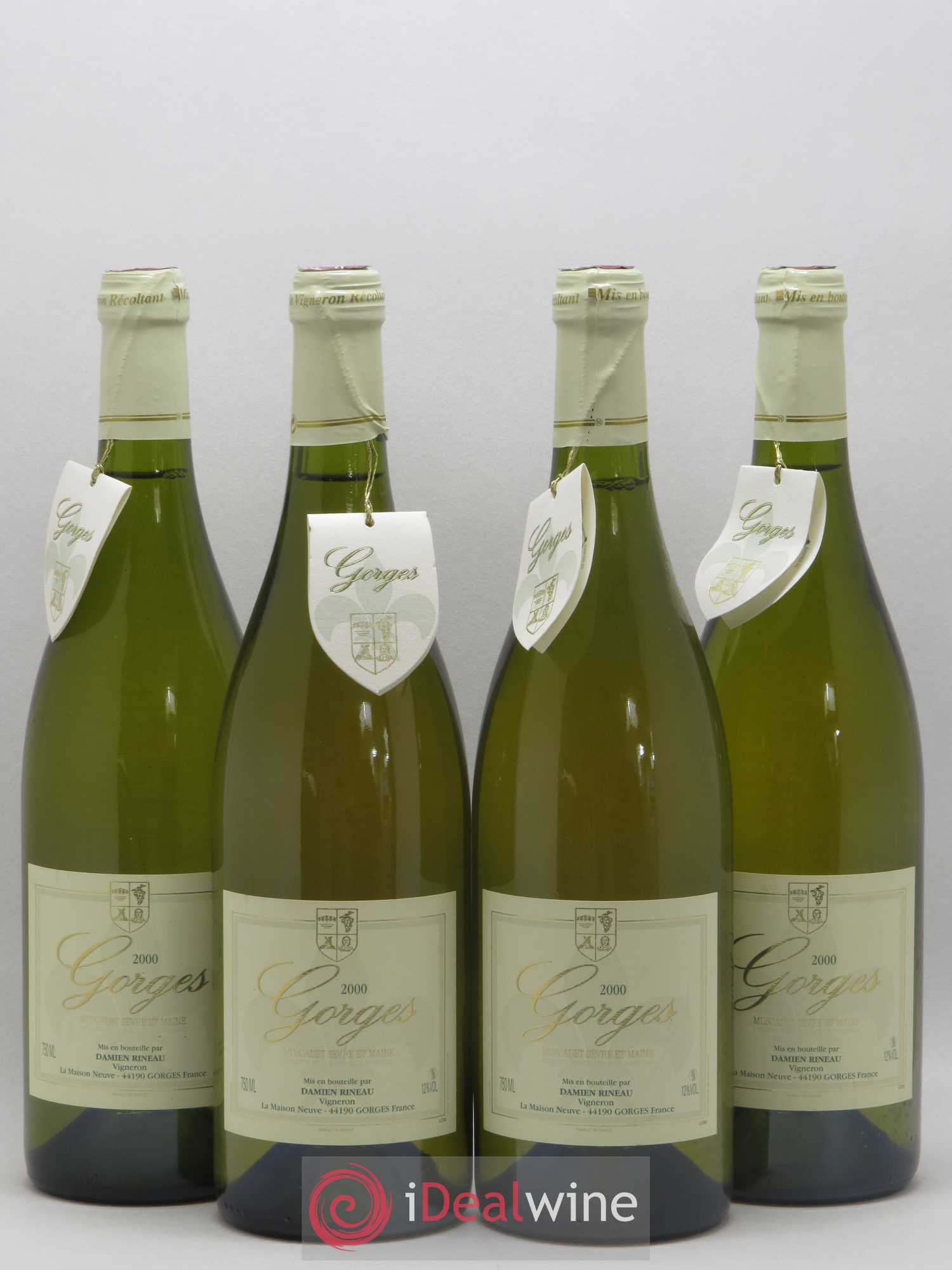 Muscadet Gorges Damien Rineau 2000 - Posten von 4 Flaschen - 0
