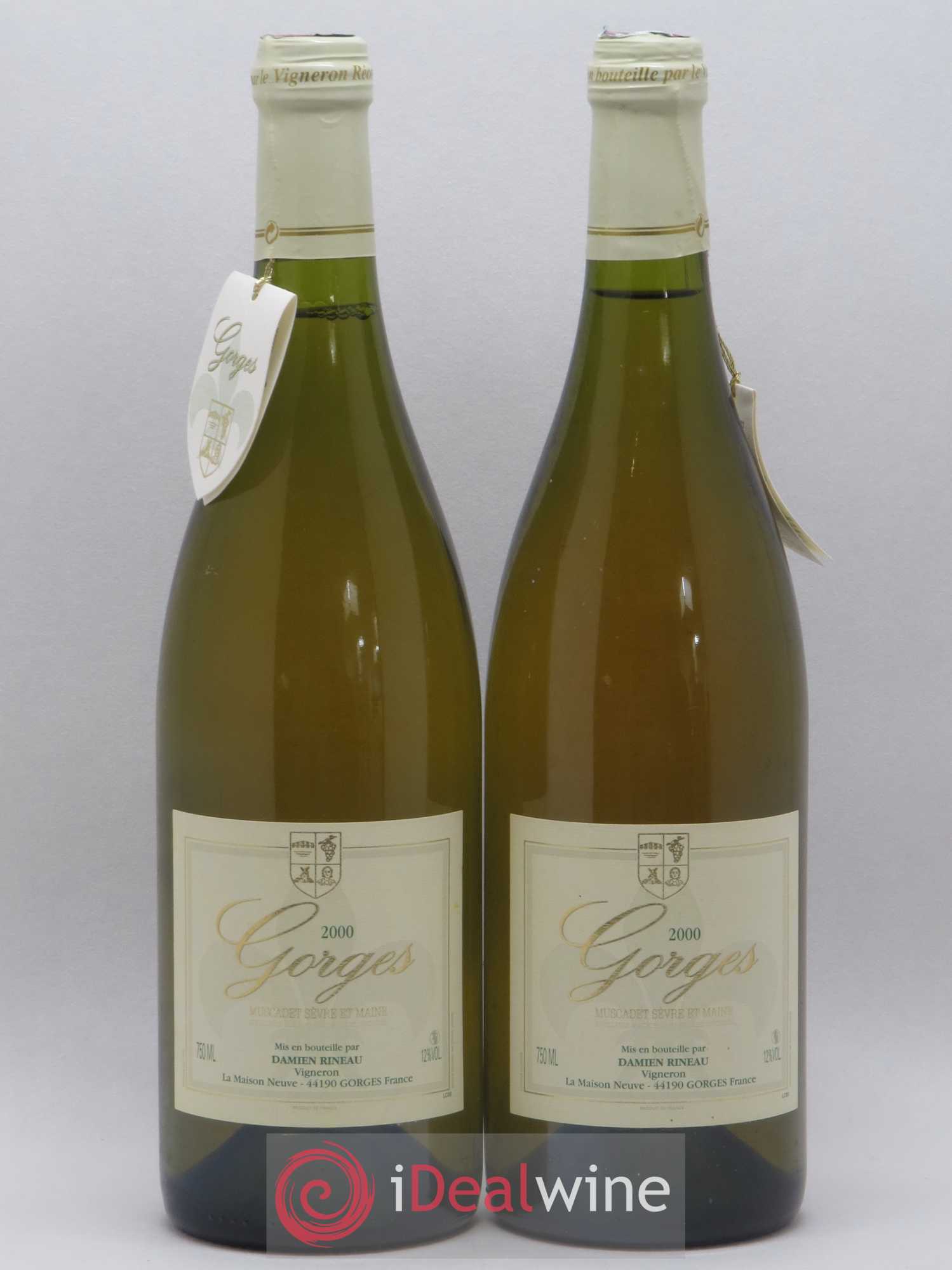 Muscadet Gorges Damien Rineau 2000 - Posten von 2 Flaschen - 0