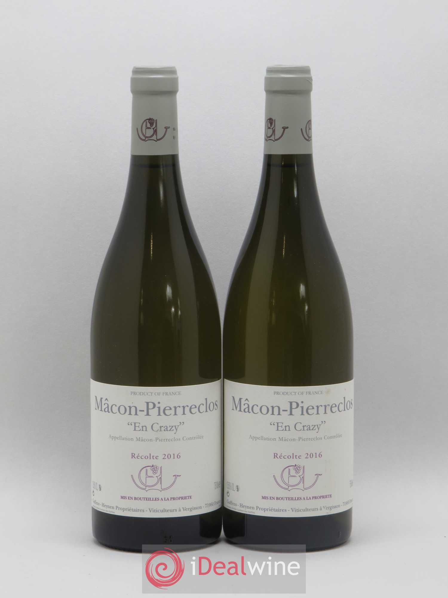 Mâcon Pierreclos En Crazy Guffens-Heynen 2016 - Lot de 2 bouteilles - 0