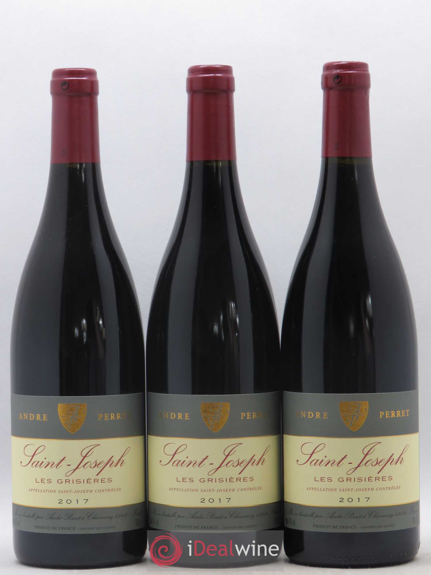 Saint-Joseph Les Grisières Andre Perret 2017 - Posten von 3 Flaschen - 0
