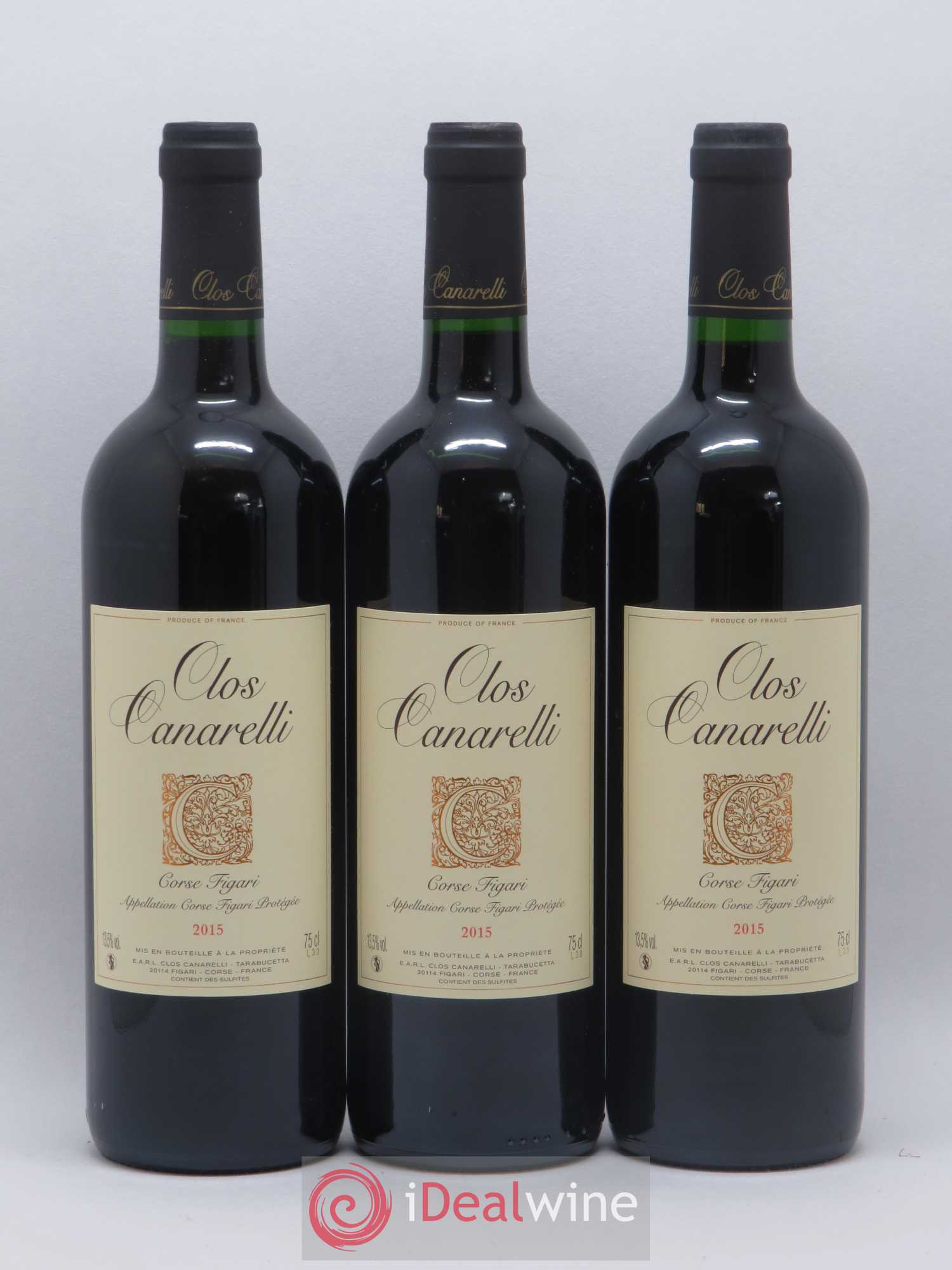 Figari Clos Canarelli 2015 - Lot de 3 bouteilles - 0