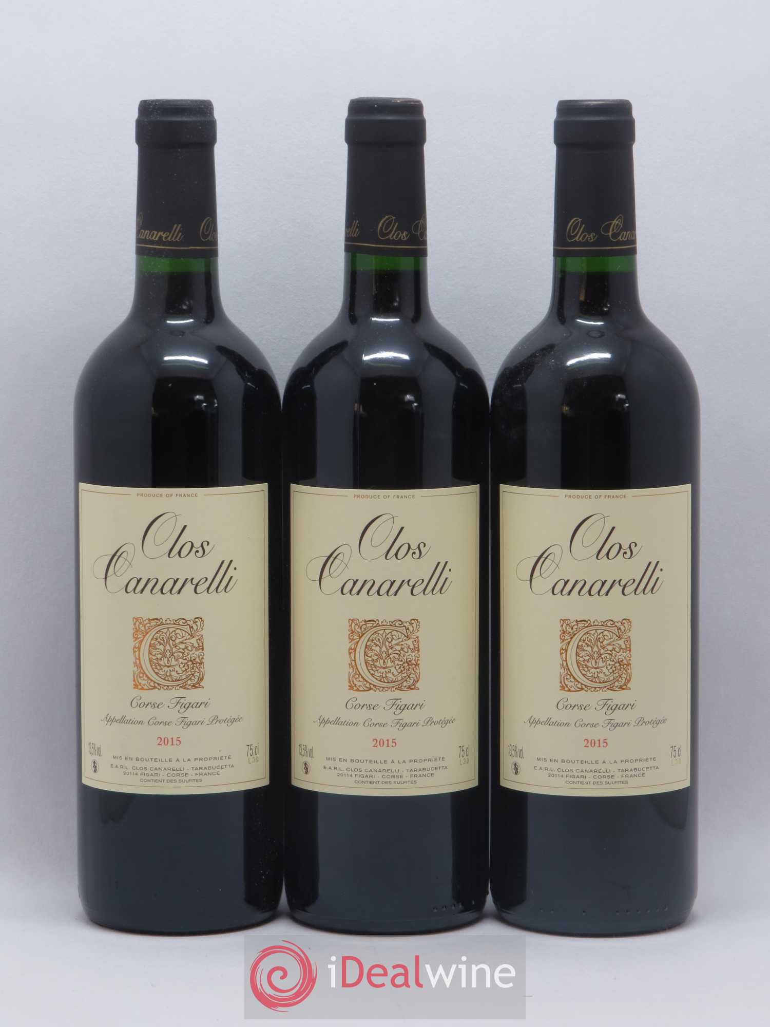 Figari Clos Canarelli 2015 - Lot de 3 bouteilles - 0