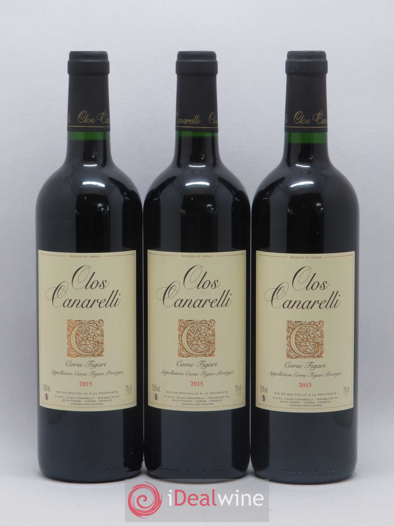 Figari Clos Canarelli 2015 - Lot de 3 bouteilles - 0
