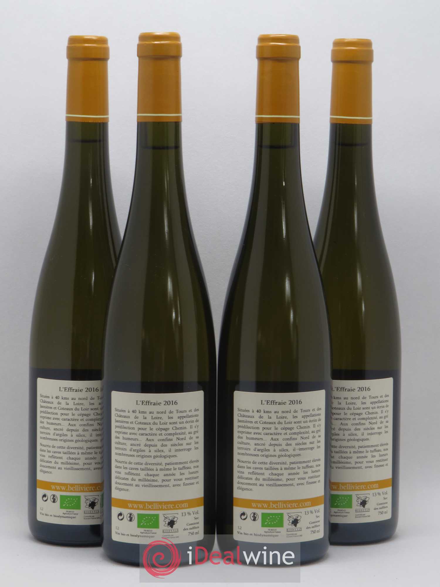 Coteaux du Loir L'Effraie Domaine de Bellivière 2016 - Lot de 4 bouteilles - 1