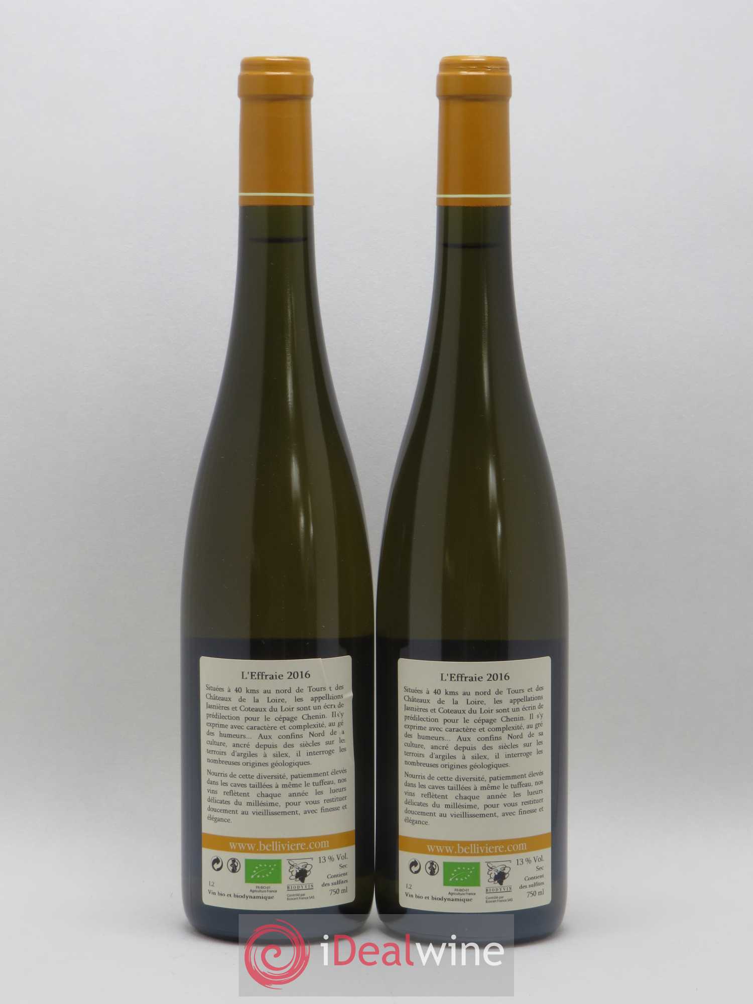 Coteaux du Loir L'Effraie Domaine de Bellivière 2016 - Lot de 2 bouteilles - 1