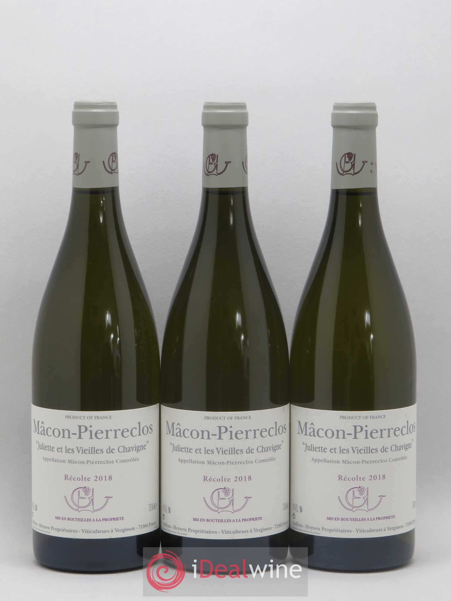 Mâcon-Pierreclos Juliette et Les Vieilles de Chavigne Guffens-Heynen 2018 - Lot de 3 bouteilles - 0
