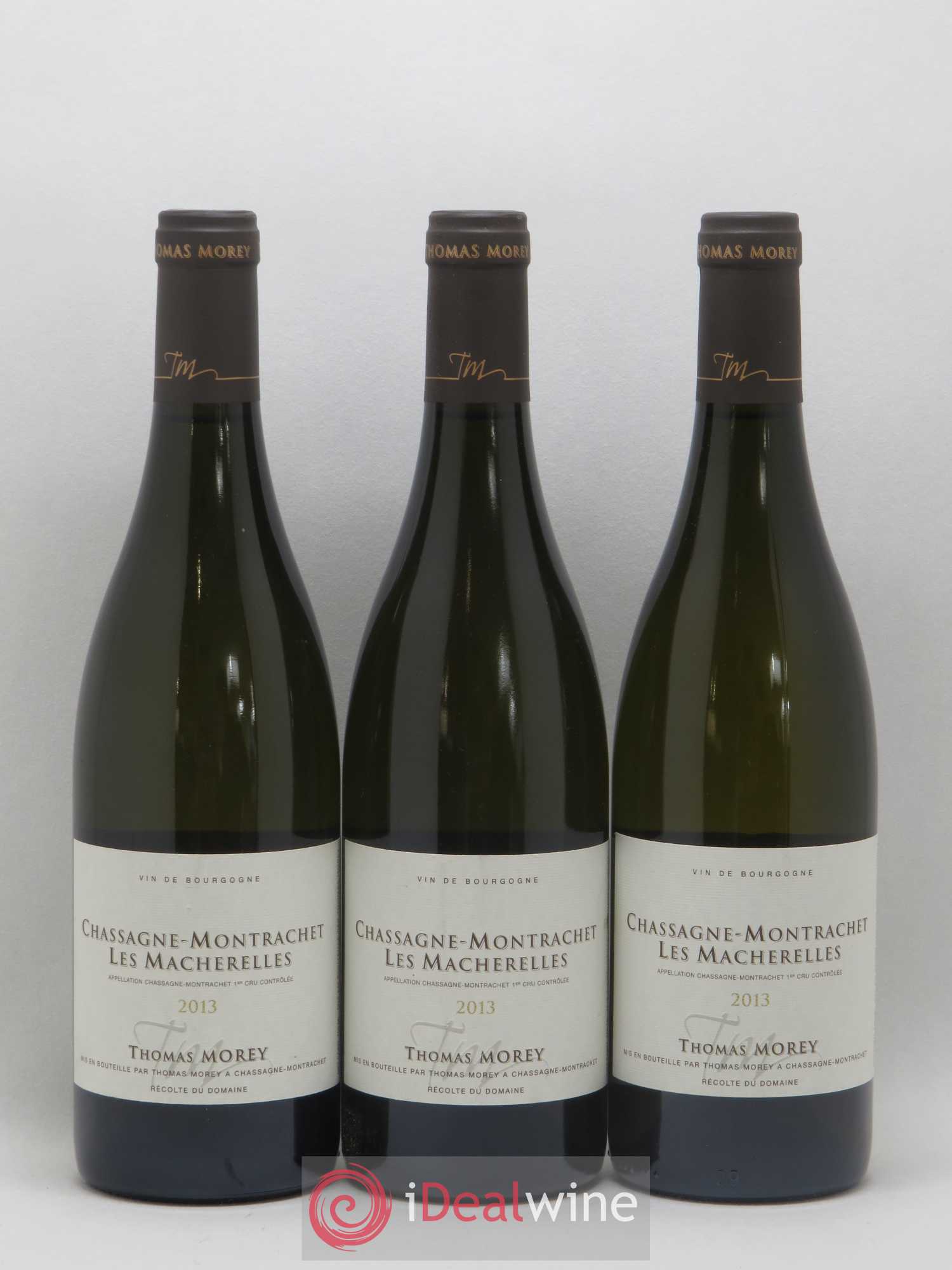 Chassagne-Montrachet 1er Cru Les Macherelles Thomas Morey 2013 - Lotto di 3 bottiglie - 0