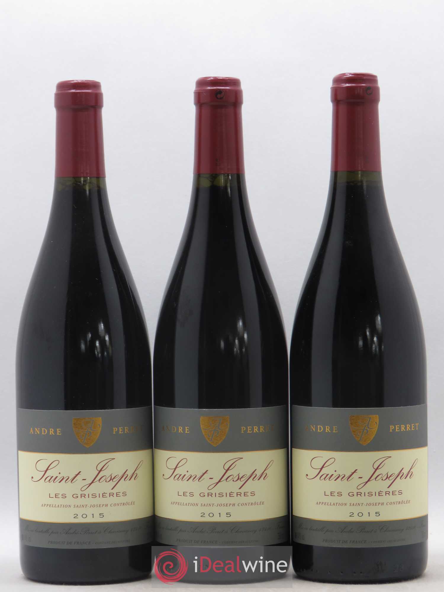 Saint-Joseph Les Grisières Andre Perret 2015 - Posten von 3 Flaschen - 0