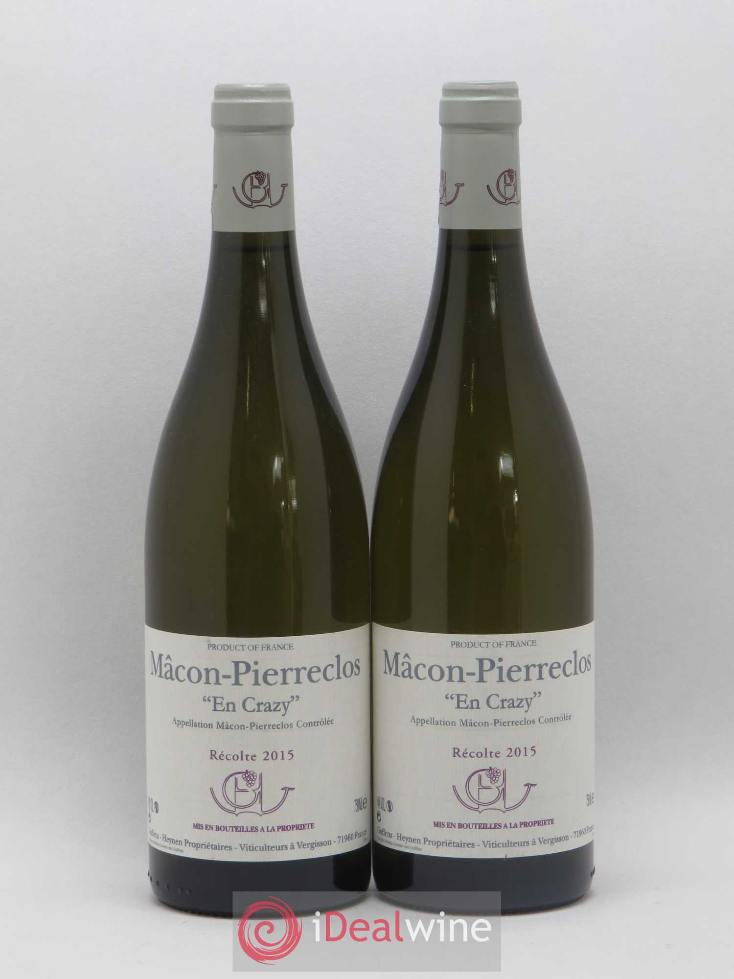 Mâcon Pierreclos En Crazy Guffens-Heynen 2015 - Lot de 2 bouteilles - 0