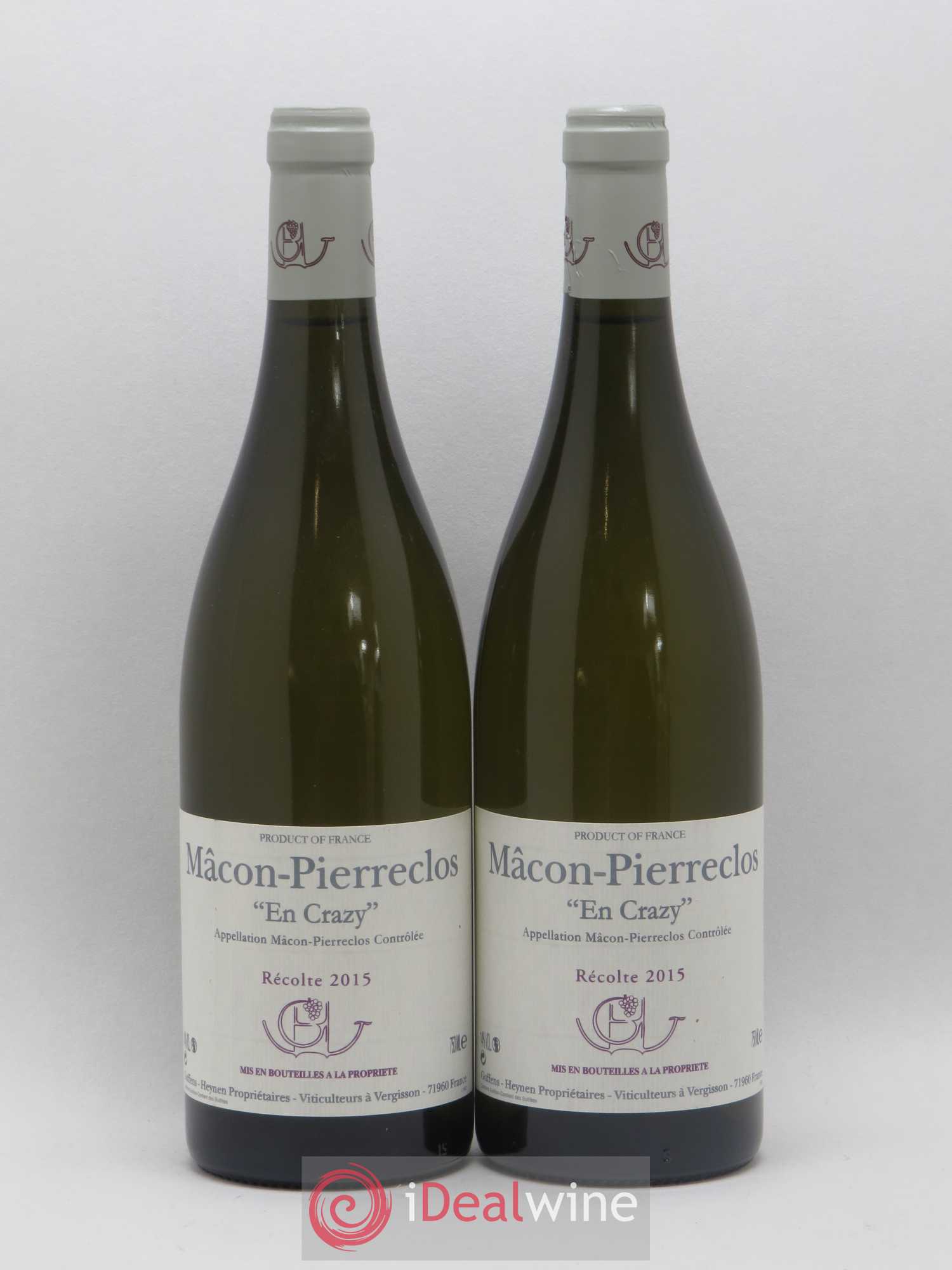 Mâcon Pierreclos En Crazy Guffens-Heynen 2015 - Lot de 2 bouteilles - 0