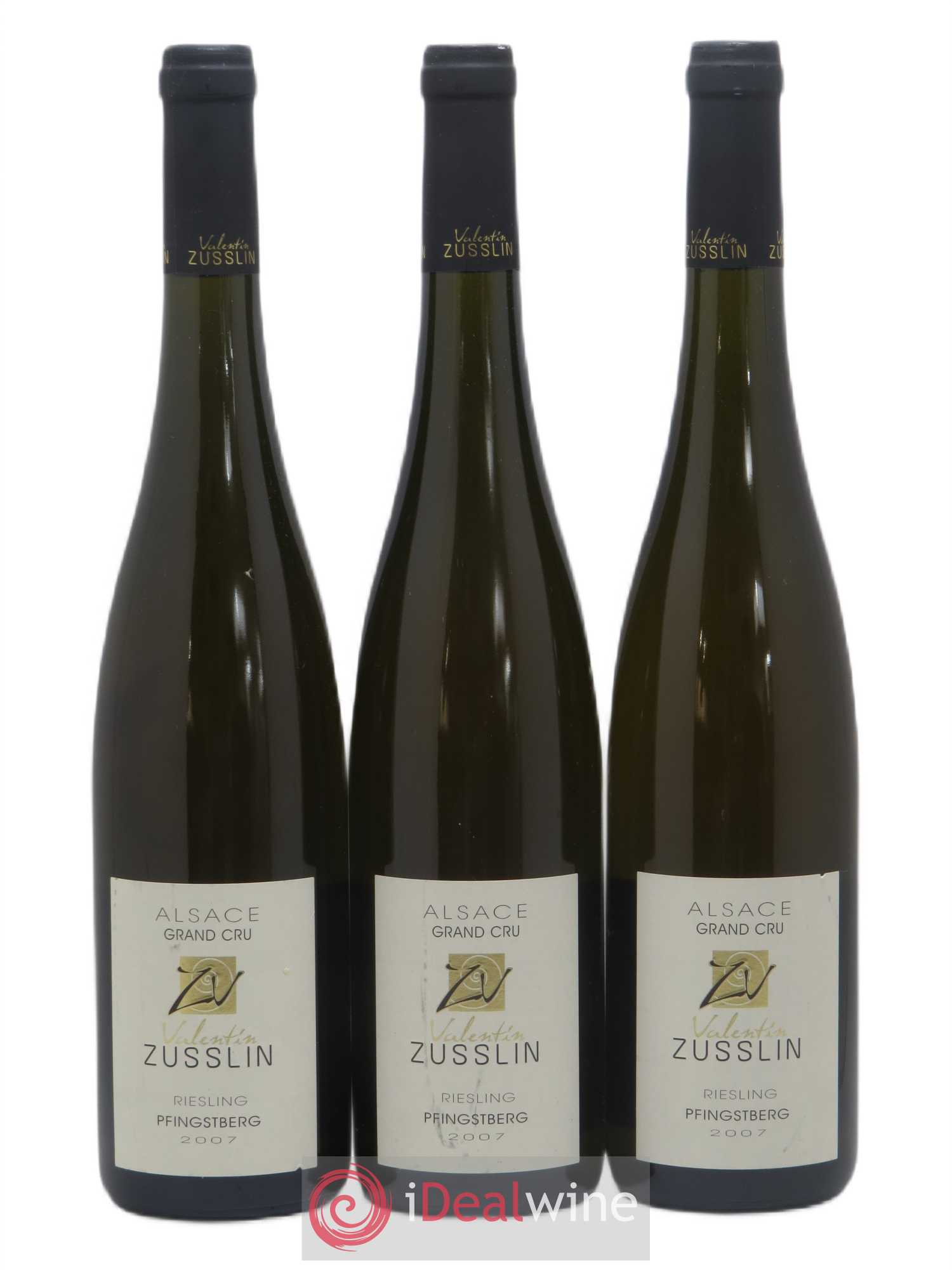 Alsace Riesling Grand Cru Pfingstberg Valentin Zusslin (Domaine) 2007 - Lot de 3 bouteilles - 0