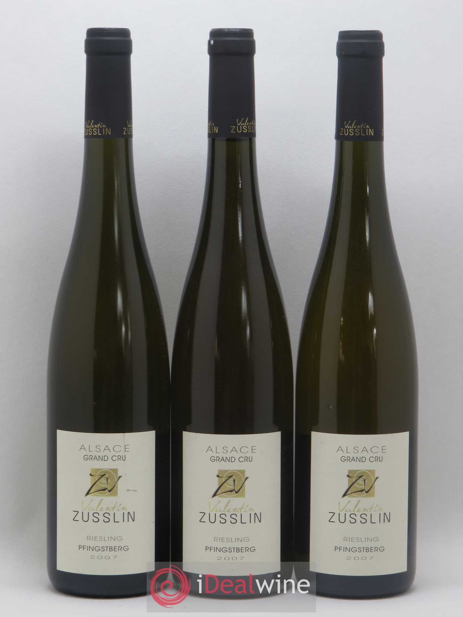 Alsace Riesling Grand Cru Pfingstberg Valentin Zusslin (Domaine) 2007 - Lot de 3 bouteilles - 0