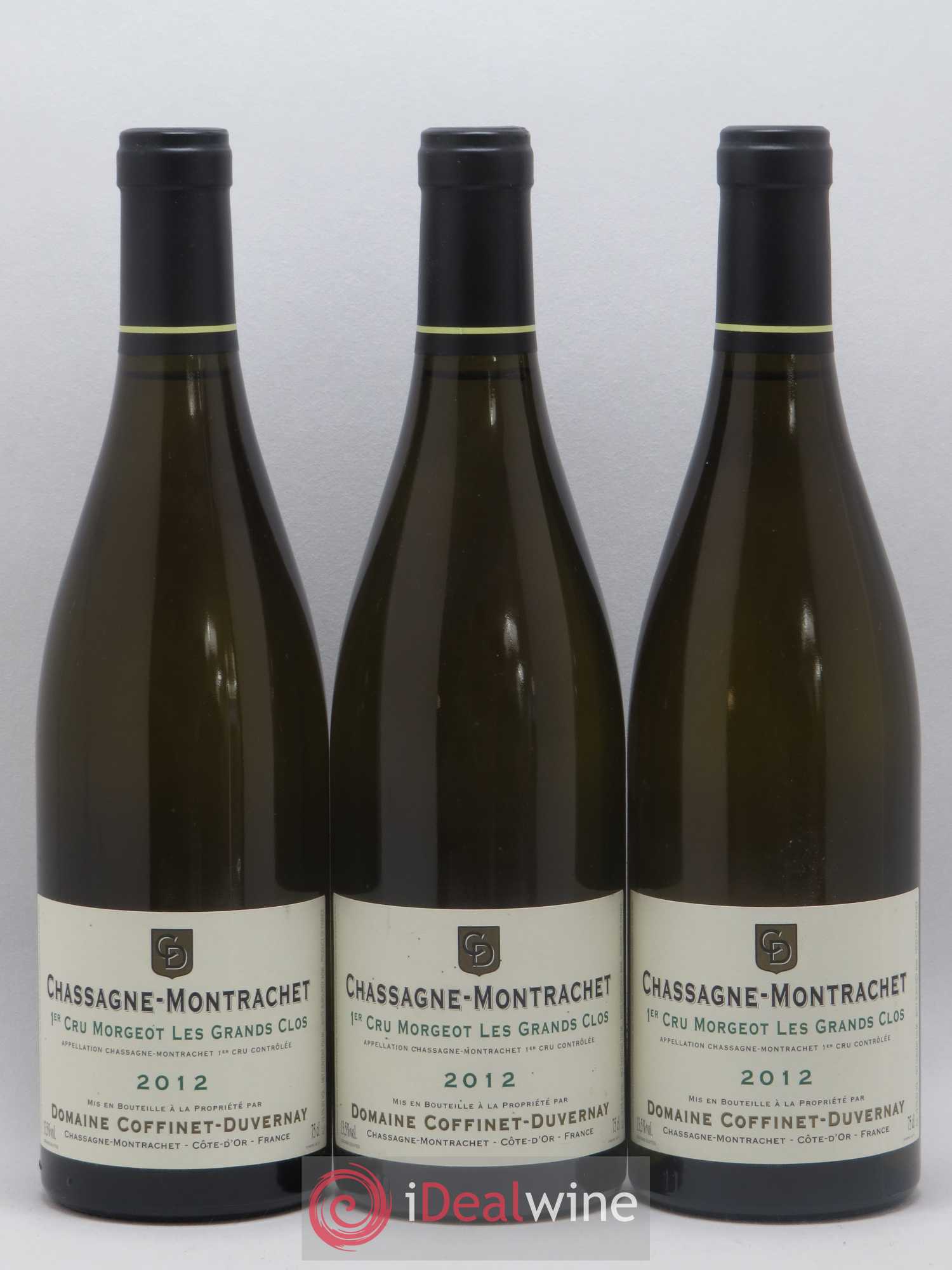 Chassagne-Montrachet 1er Cru Morgeots Les Grands Clos Coffinet Duvernay 2012 - Posten von 3 Flaschen - 0