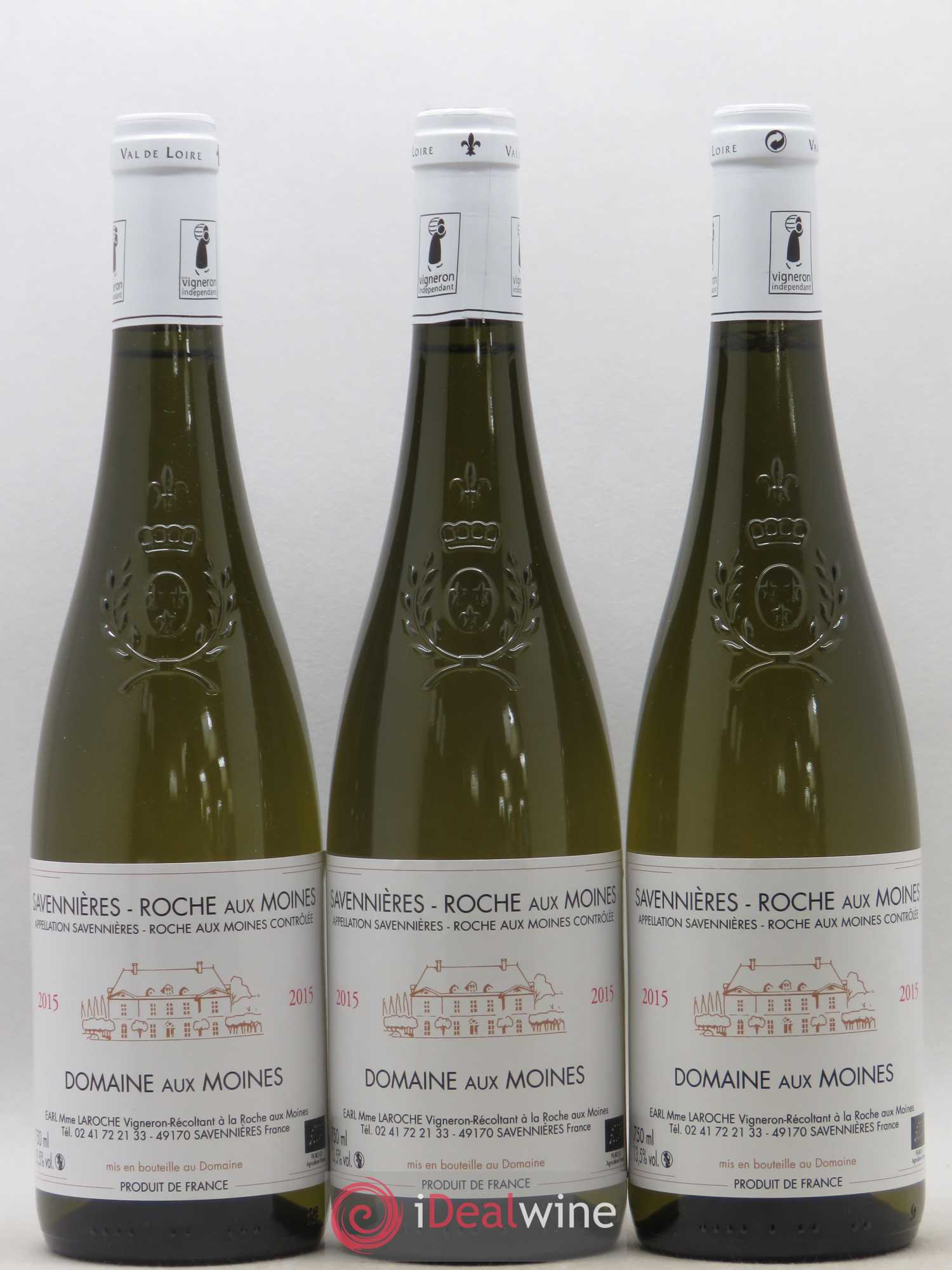 Savennières Roche aux Moines Domaine aux Moines T. Laroche 2015 - Posten von 6 Flaschen - 1