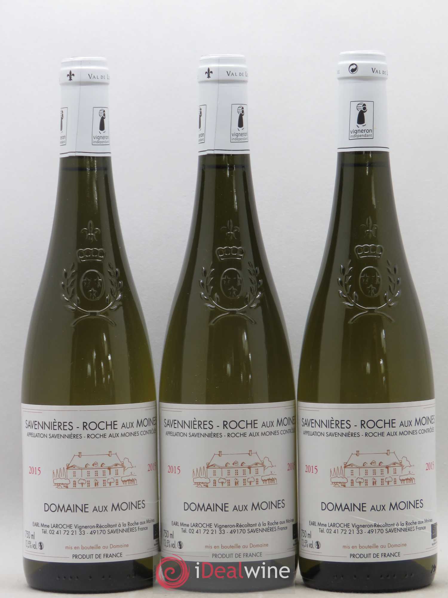 Savennières Roche aux Moines Domaine aux Moines T. Laroche 2015 - Posten von 6 Flaschen - 2