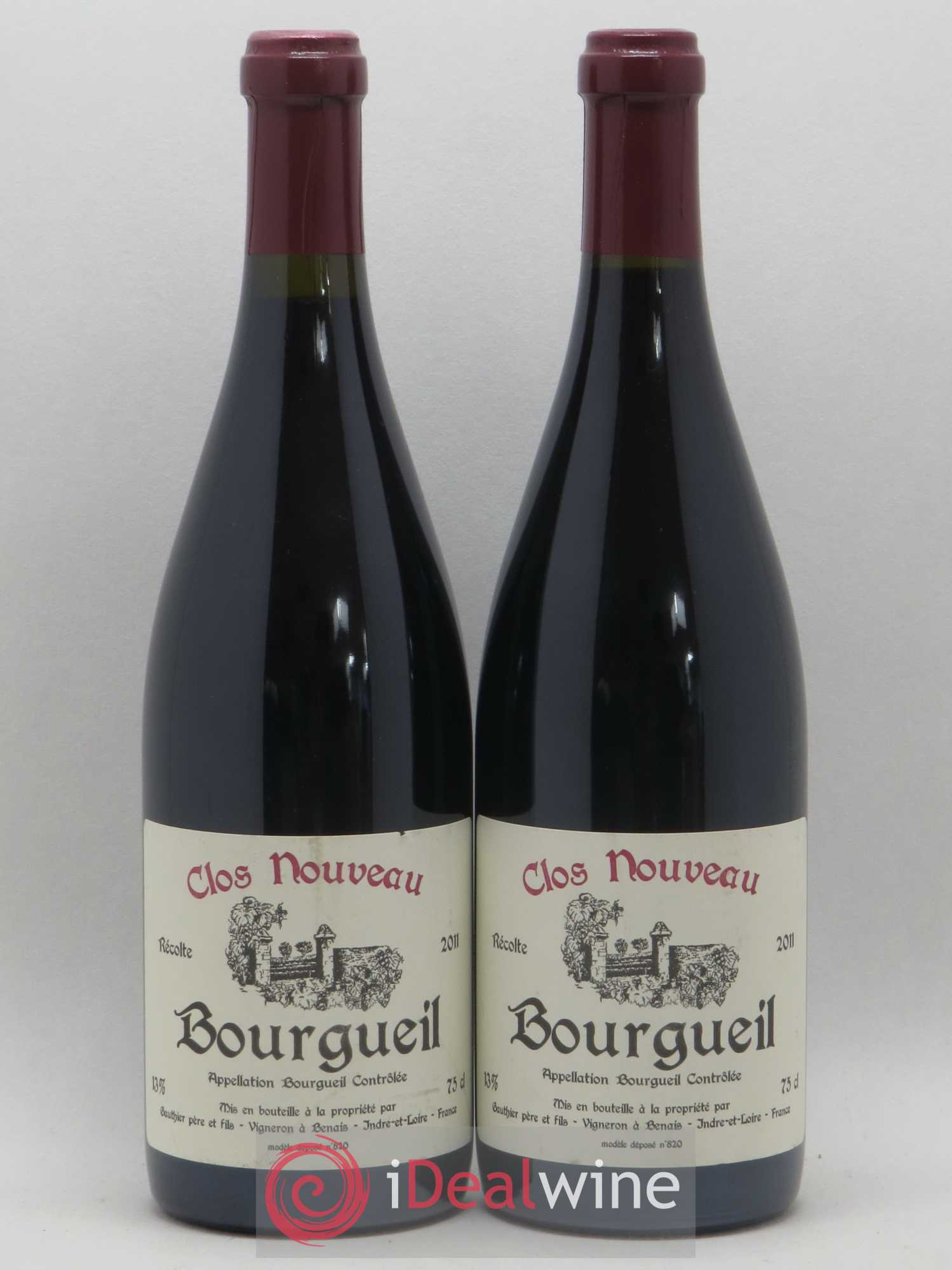 Bourgueil Clos Nouveau Domaine du Bel Air 2011 - Lot de 2 bouteilles - 0