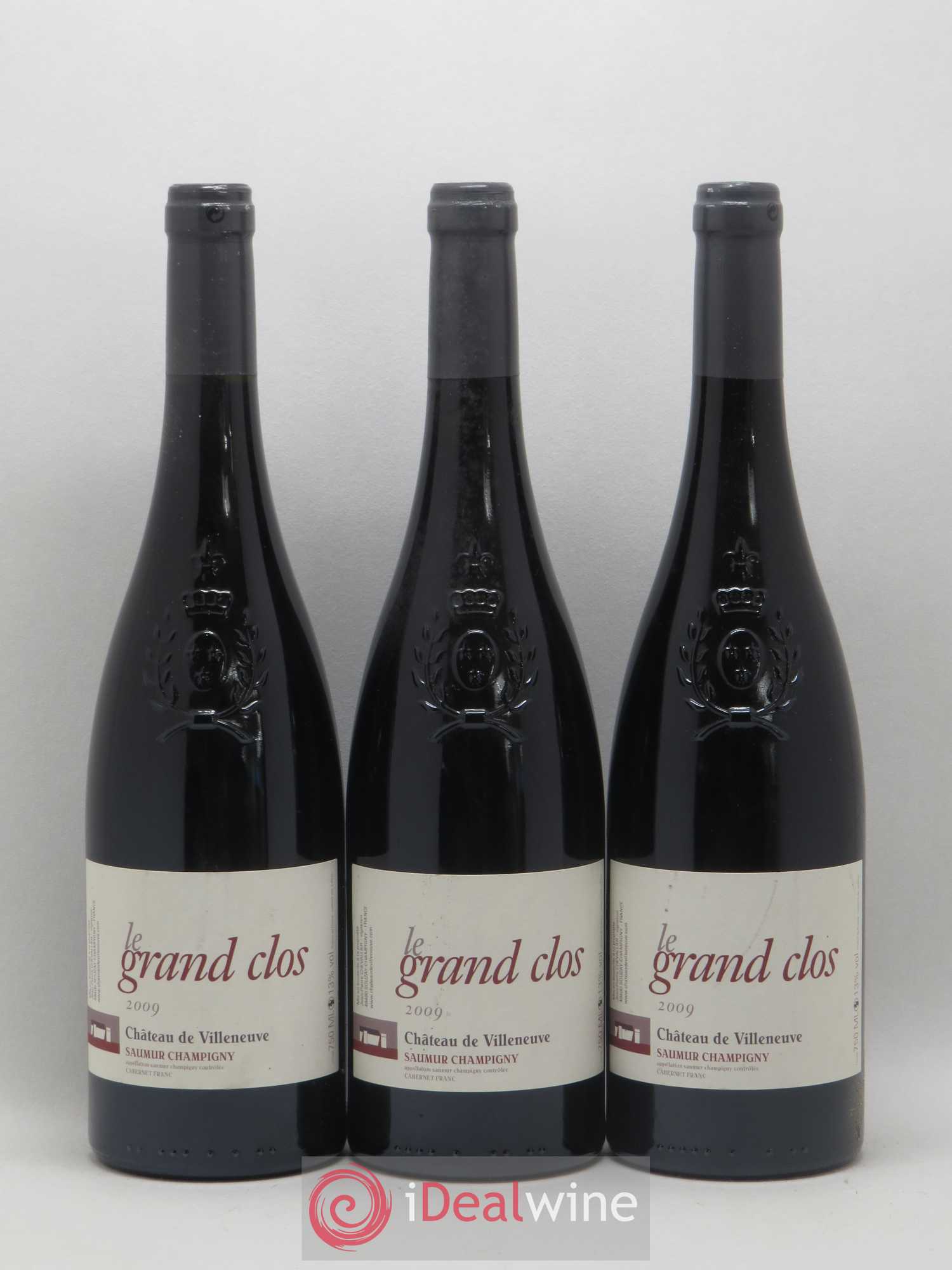 Saumur-Champigny Le Grand Clos Château de Villeneuve 2009 - Lot de 3 bouteilles - 0