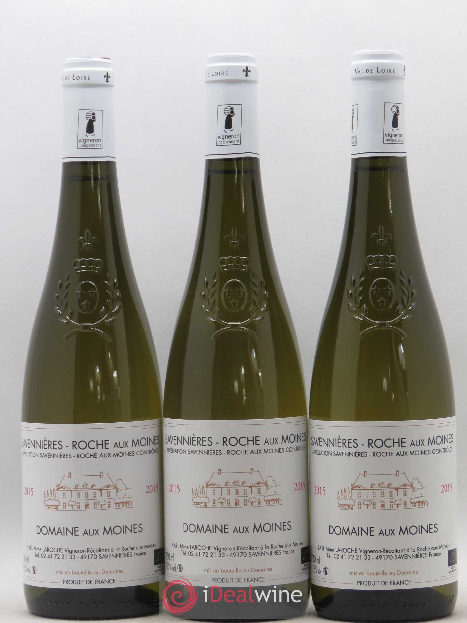 Savennières Roche aux Moines Domaine aux Moines T. Laroche 2015 - Posten von 3 Flaschen - 0